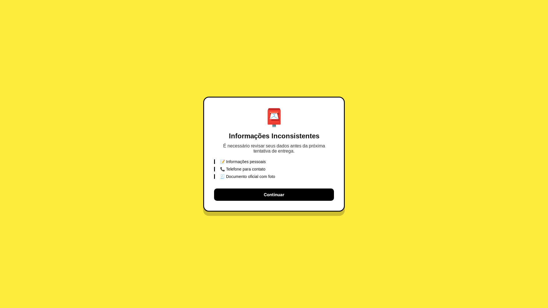 website screenshot of https://suaentregasagora.shop/