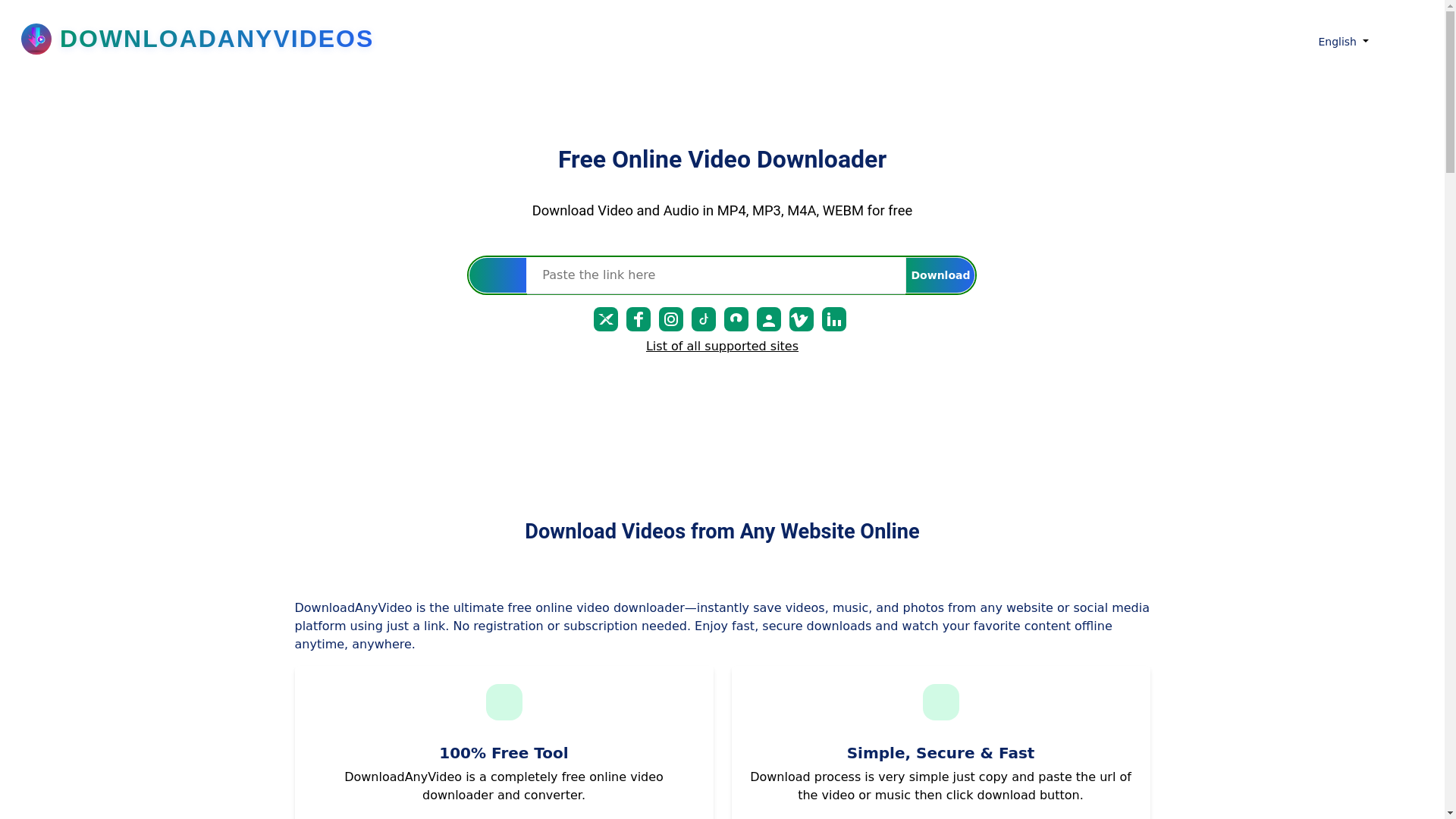 website screenshot of https://downloadanyvideos.video/
