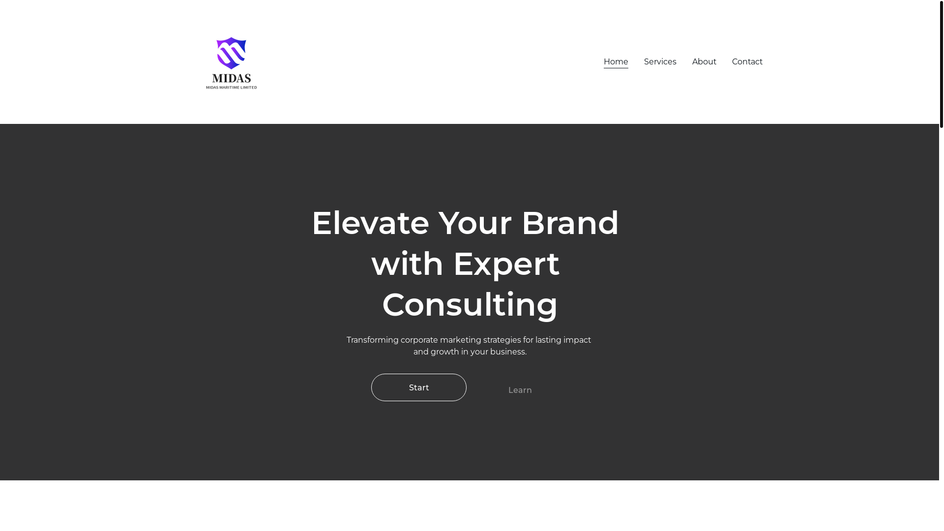 website screenshot of https://midasmaritime.shop/