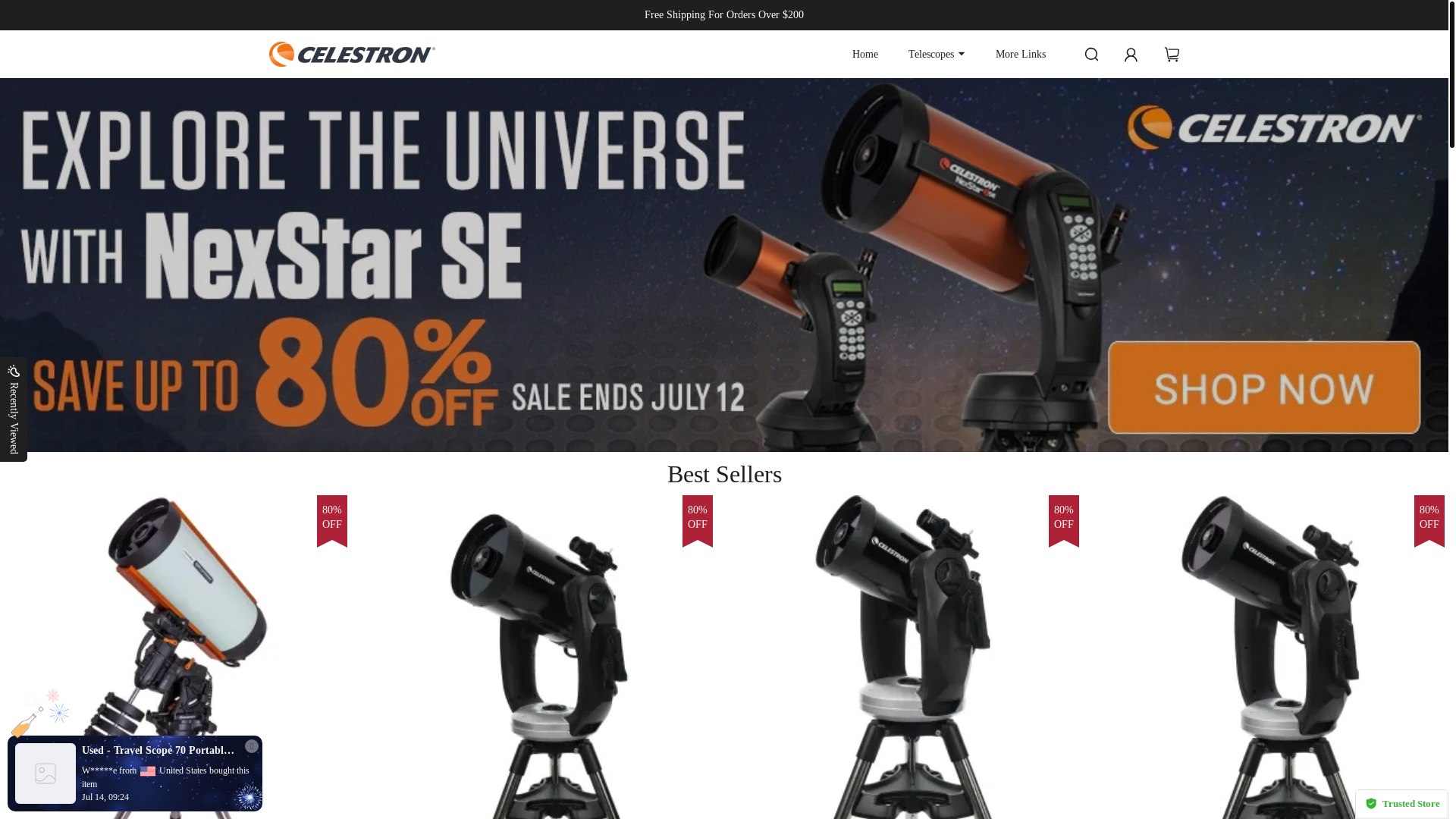 website screenshot of https://celestronofficials.shop/