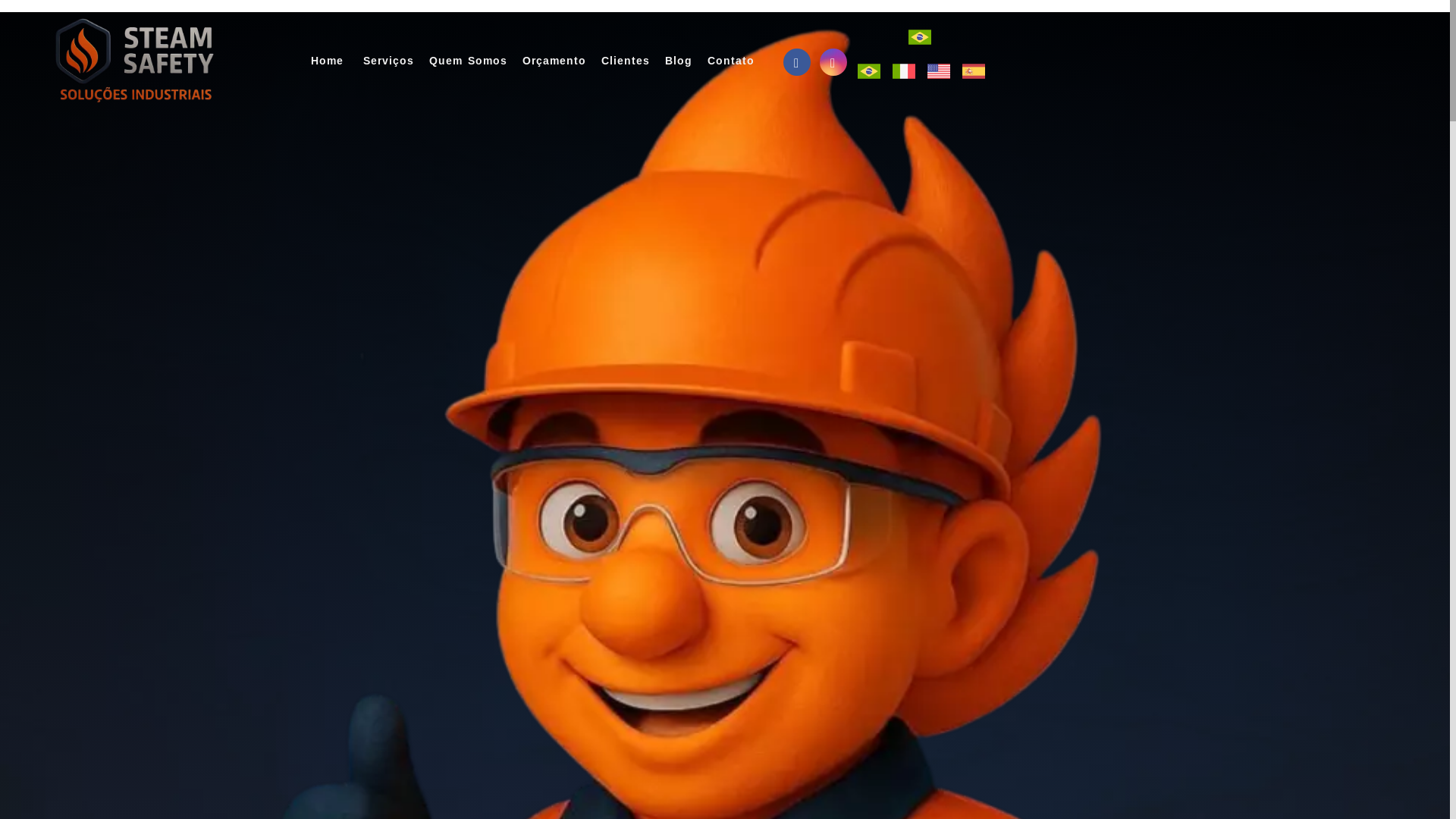 website screenshot of https://steamsafety.com.br/