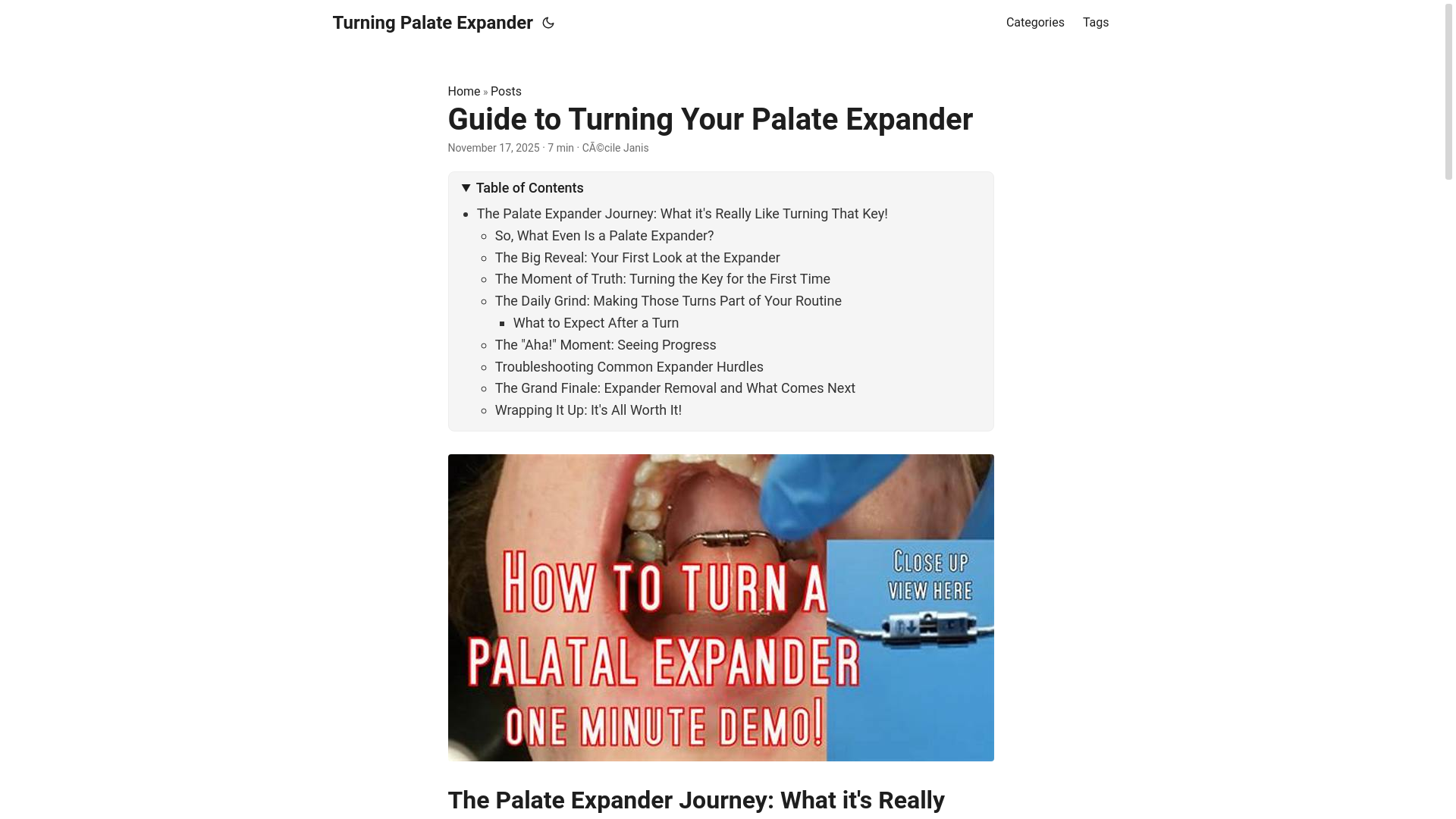 website screenshot of https://turningpalateexpander5.pages.dev/