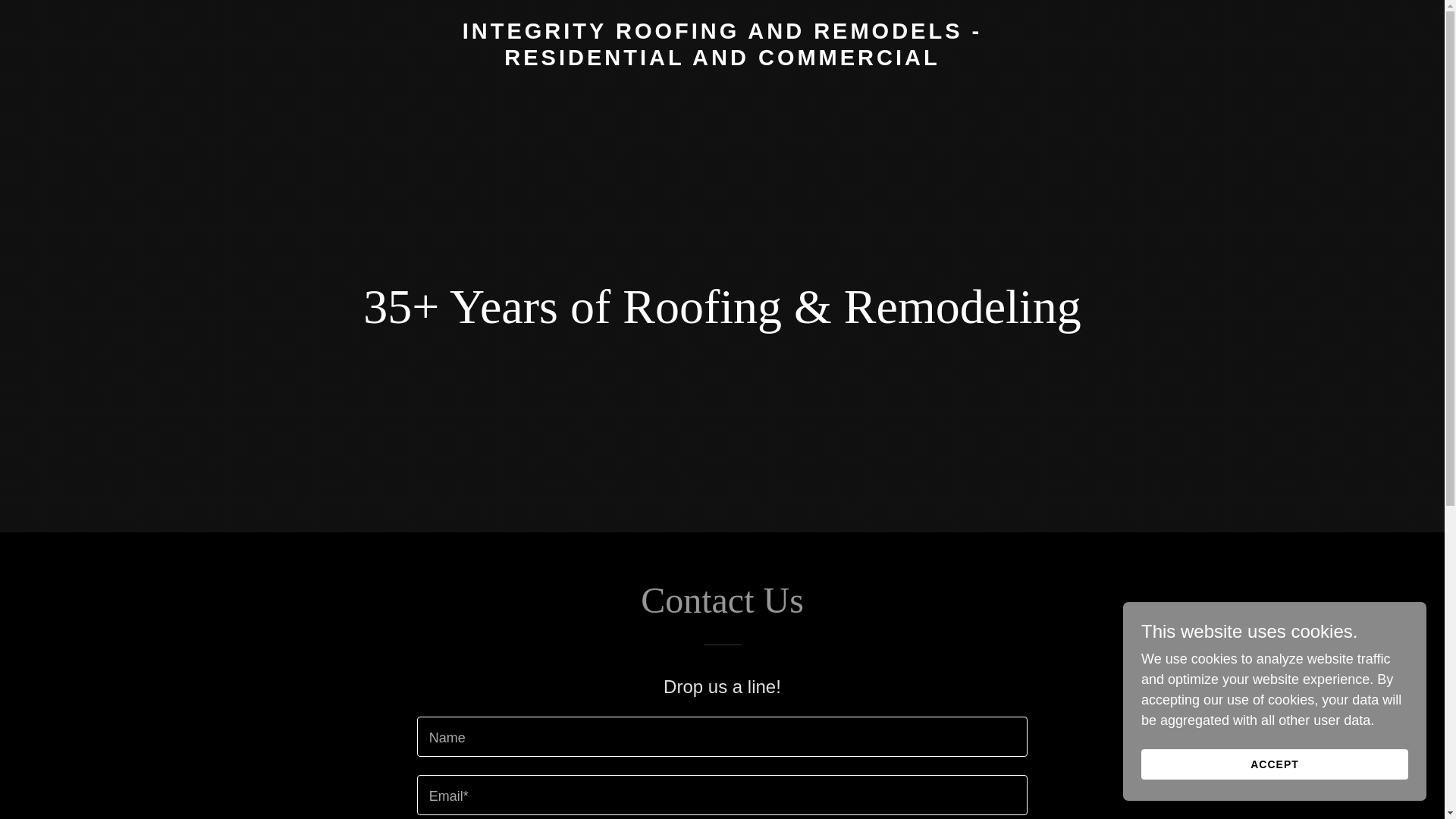 website screenshot of https://integrityroofingandremodels.com/