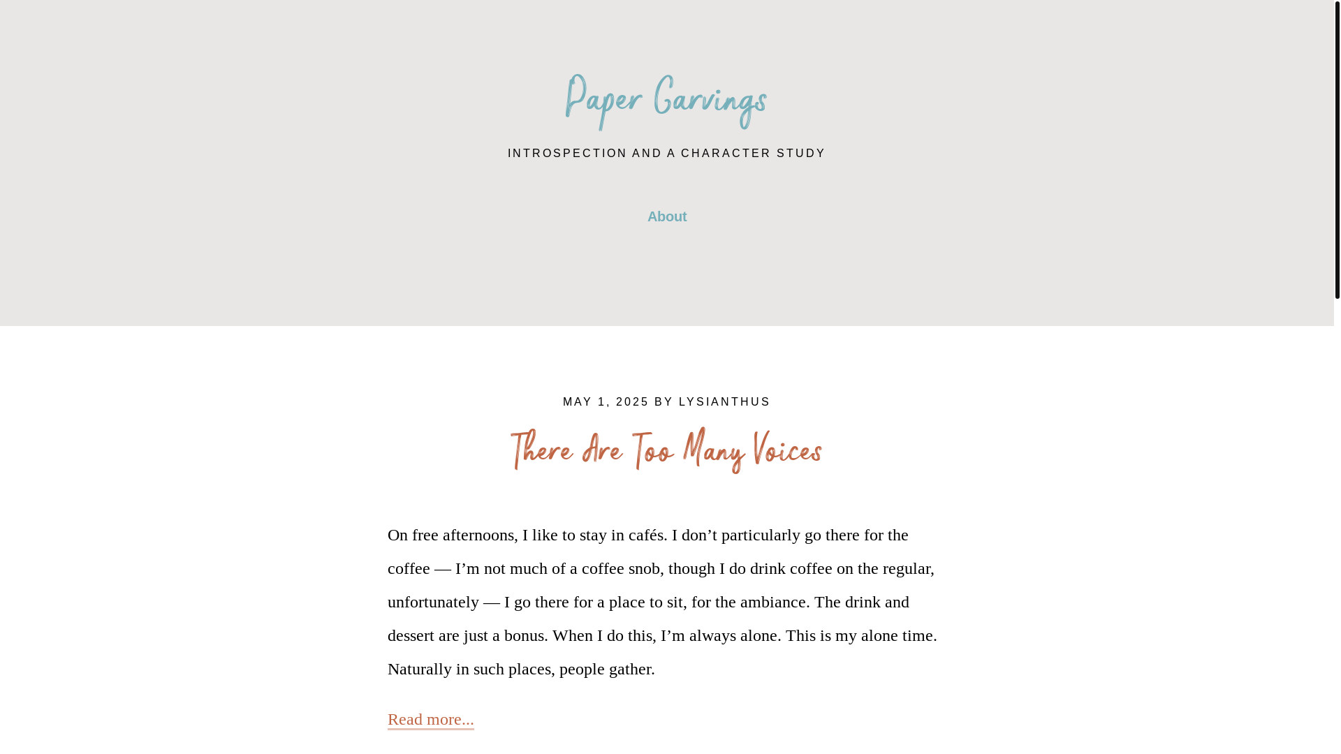 website screenshot of https://papercarvings.pages.dev/