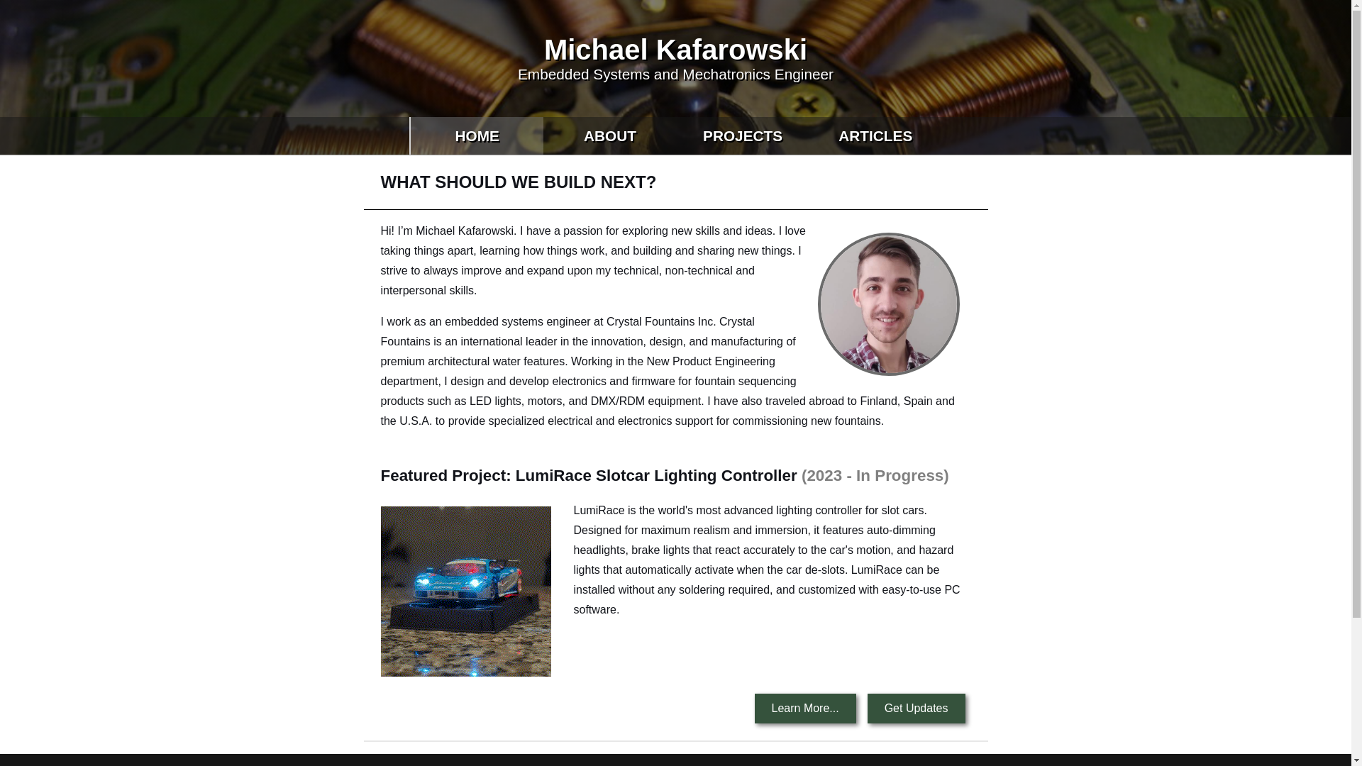 website screenshot of https://mkafarowski.pages.dev/