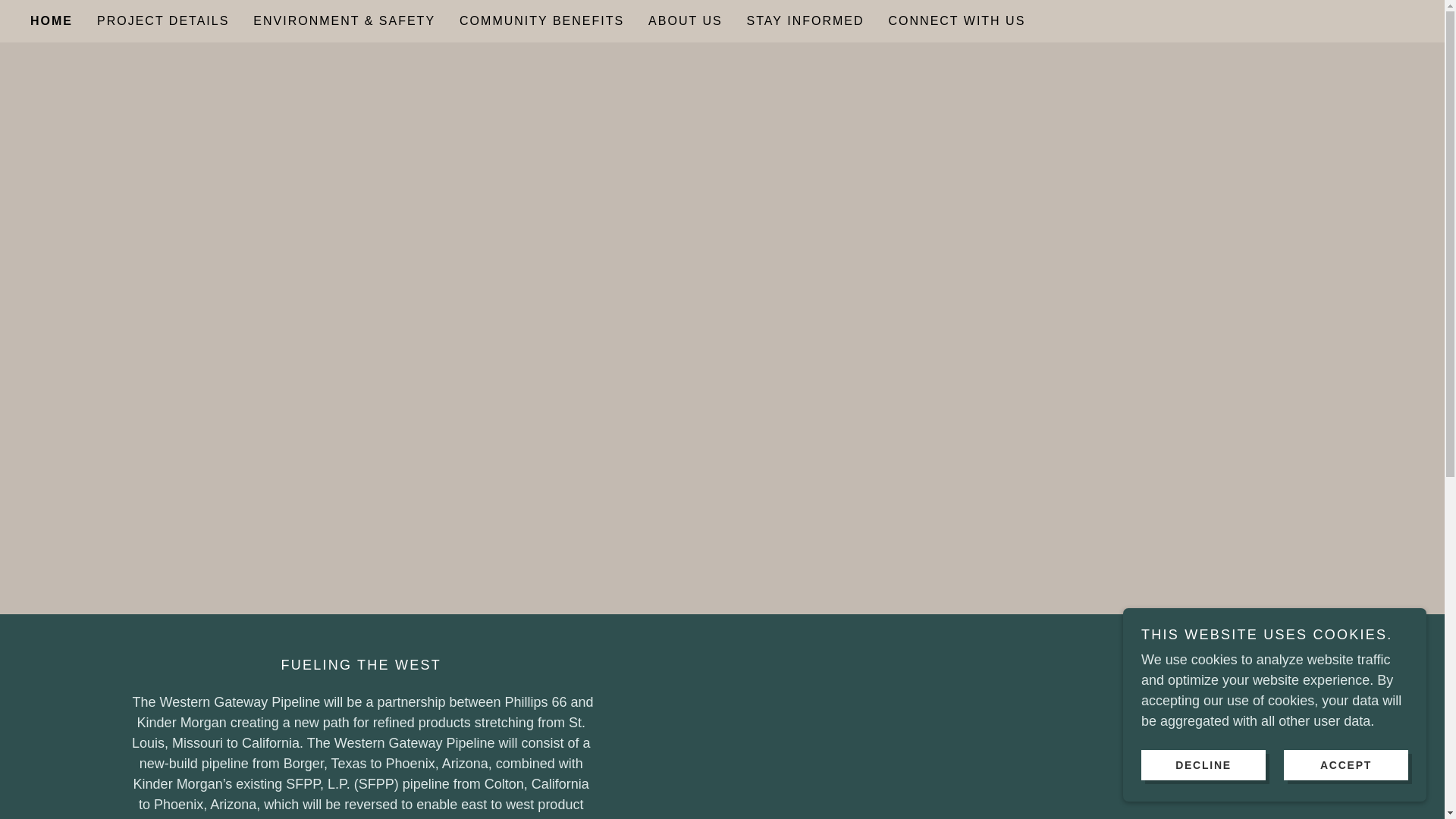 website screenshot of https://westerngatewaypipeline.com/