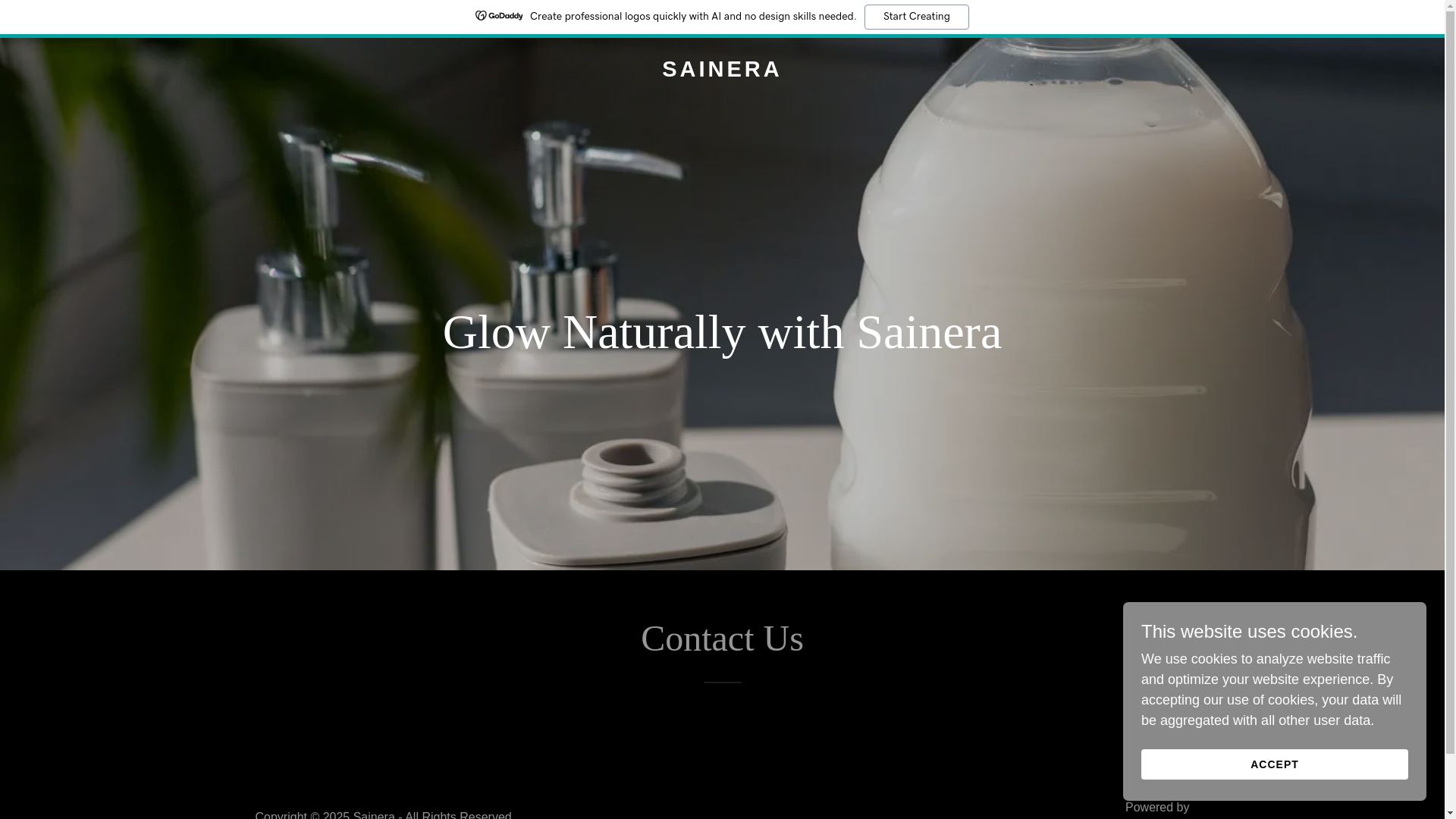 website screenshot of https://sainera.com/