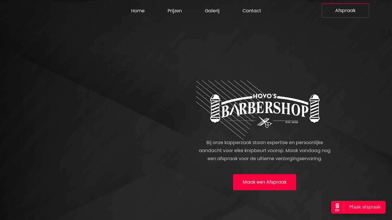 website screenshot of https://hovosbarbershop.pages.dev/
