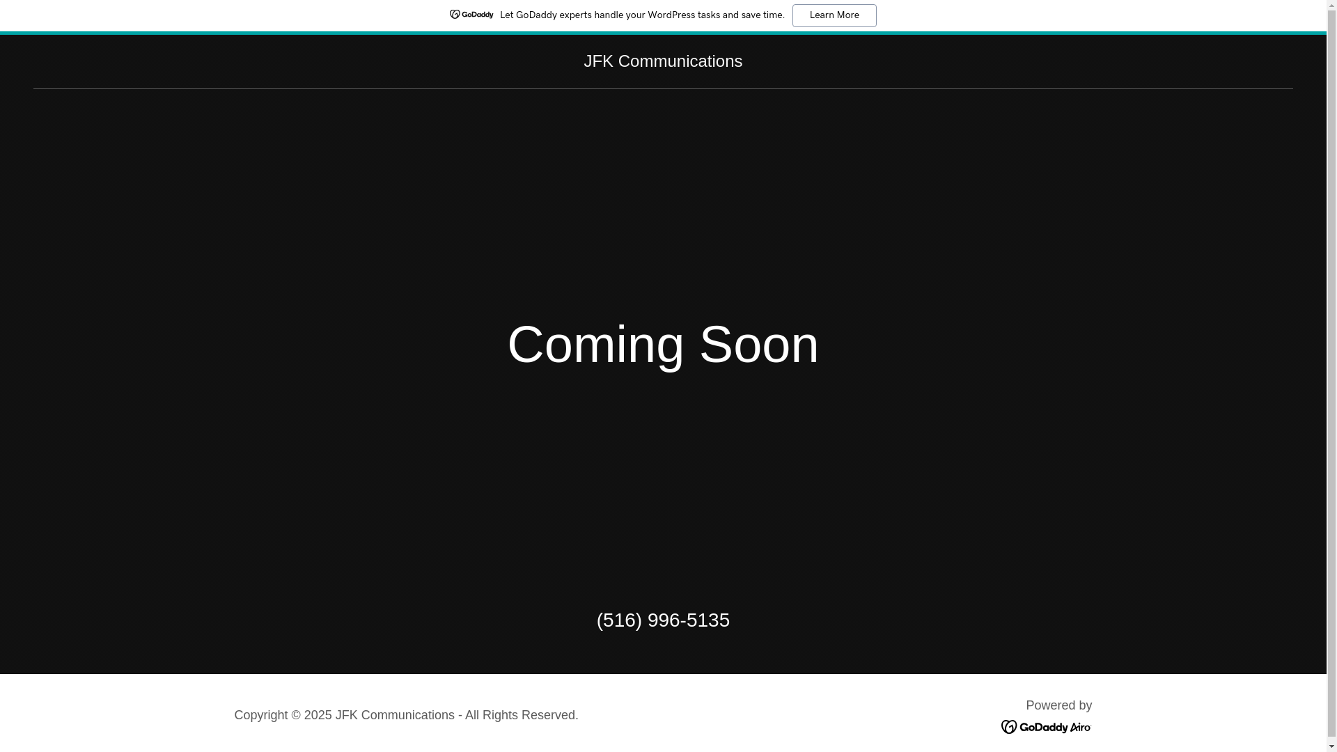 website screenshot of https://jfk-communications.com/