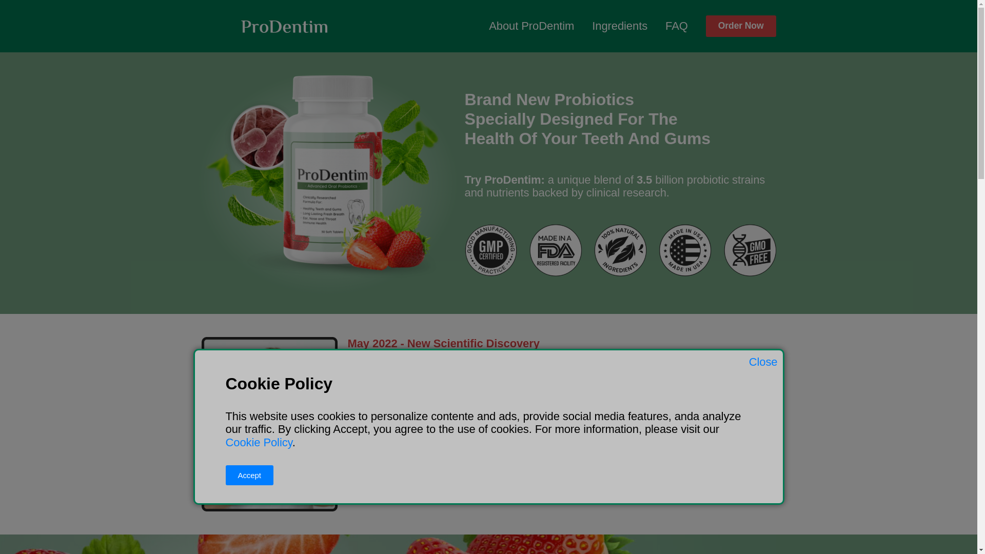 website screenshot of https://buyprodentim101.shop/