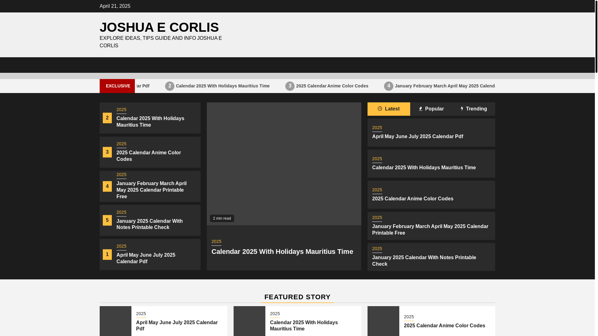 website screenshot of https://joshuaecorlis.pages.dev/