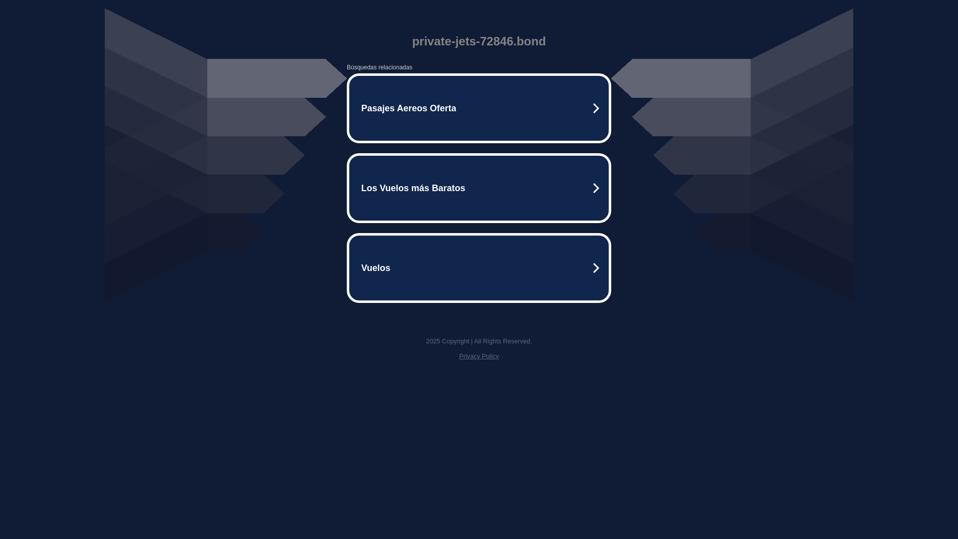website screenshot of https://private-jets-72846.bond/