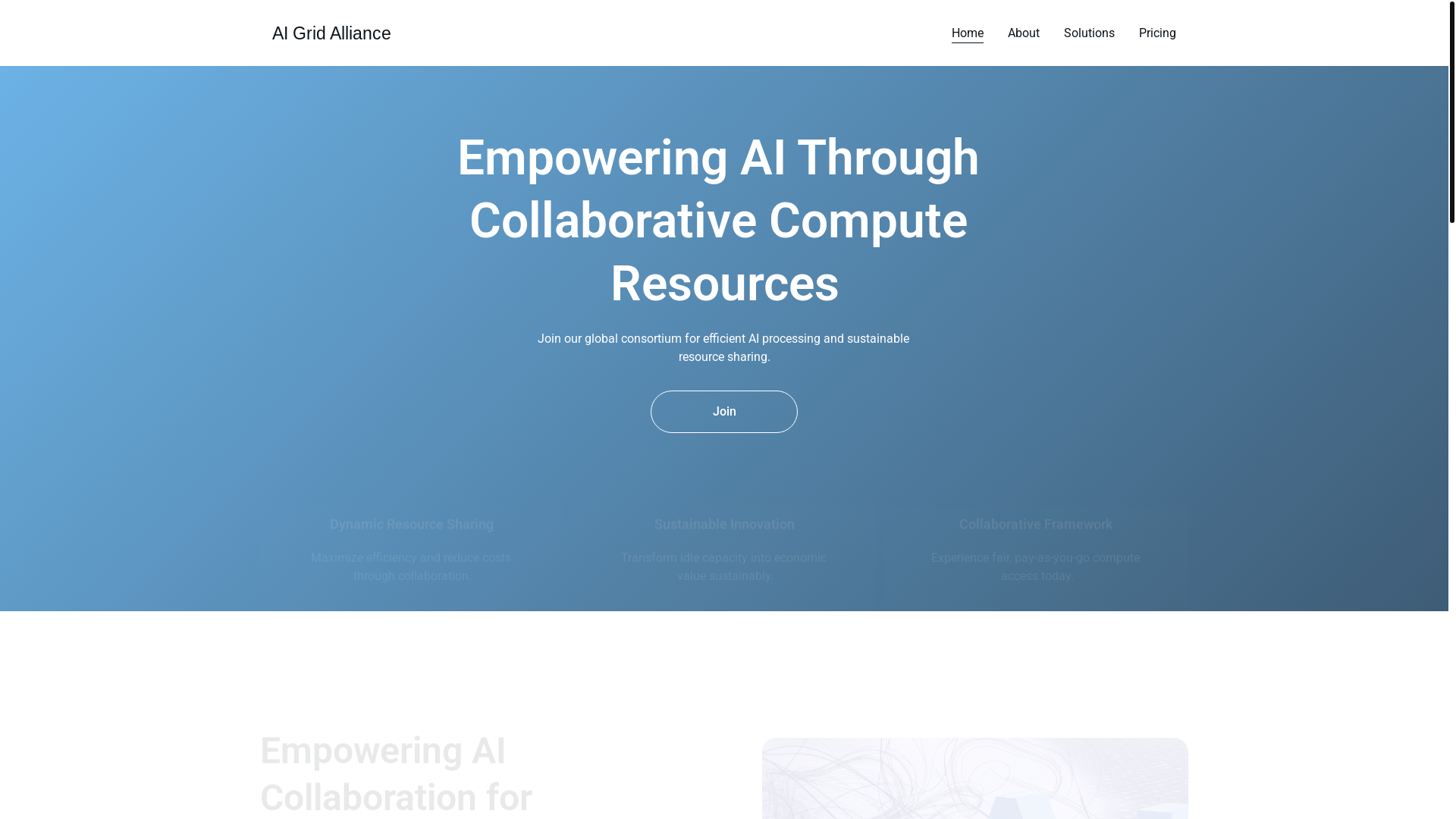 website screenshot of https://aigridalliance.org/