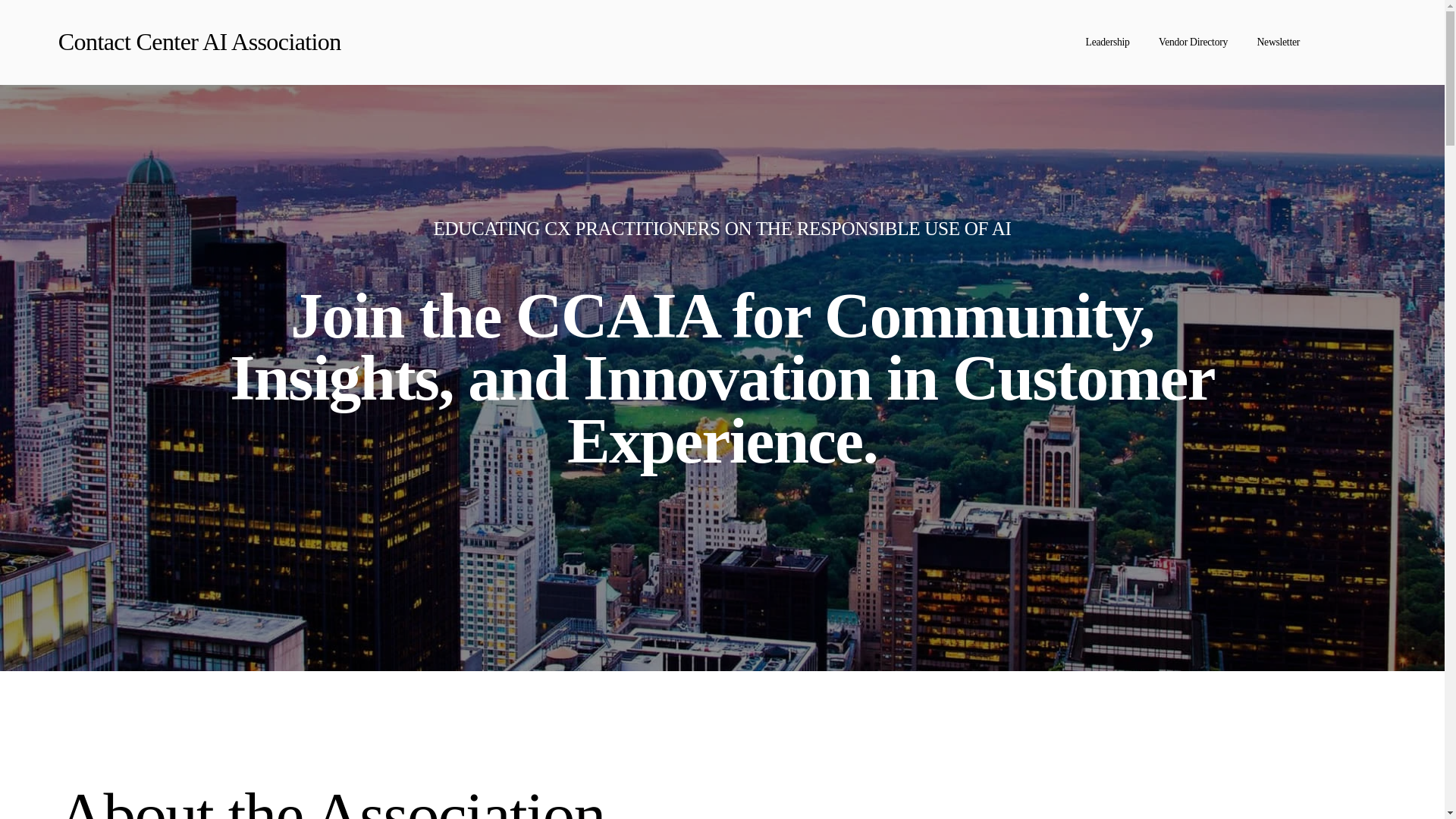 website screenshot of https://joinccaia.org/