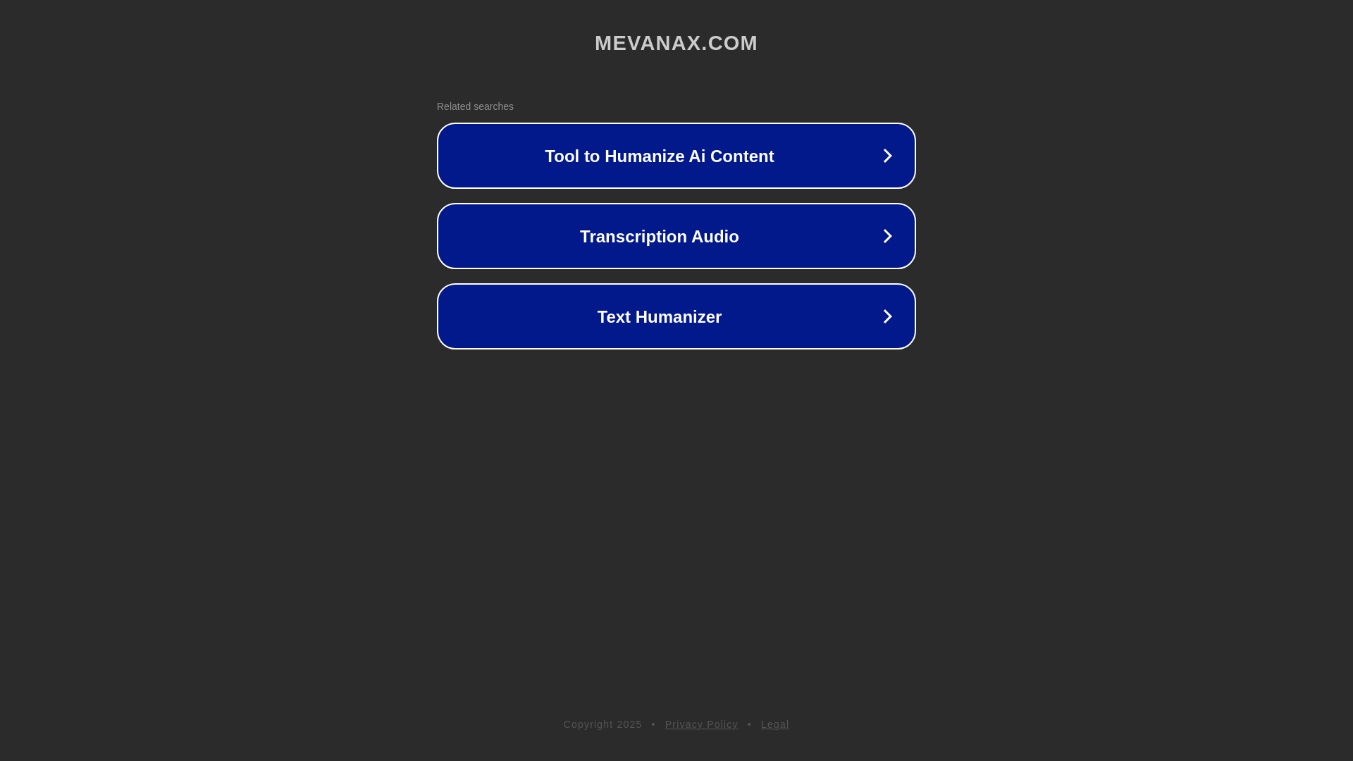 website screenshot of https://mevanax.com/