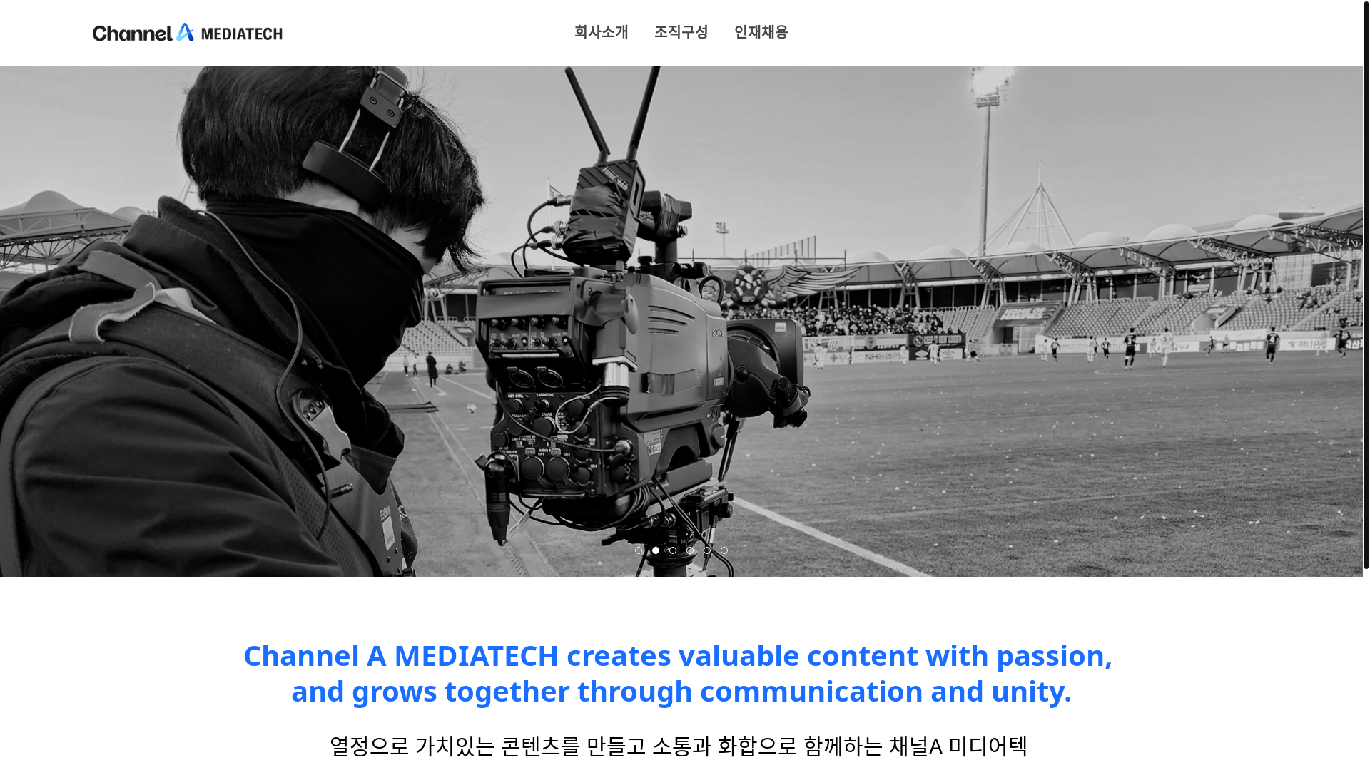website screenshot of https://channela-mt.co.kr/