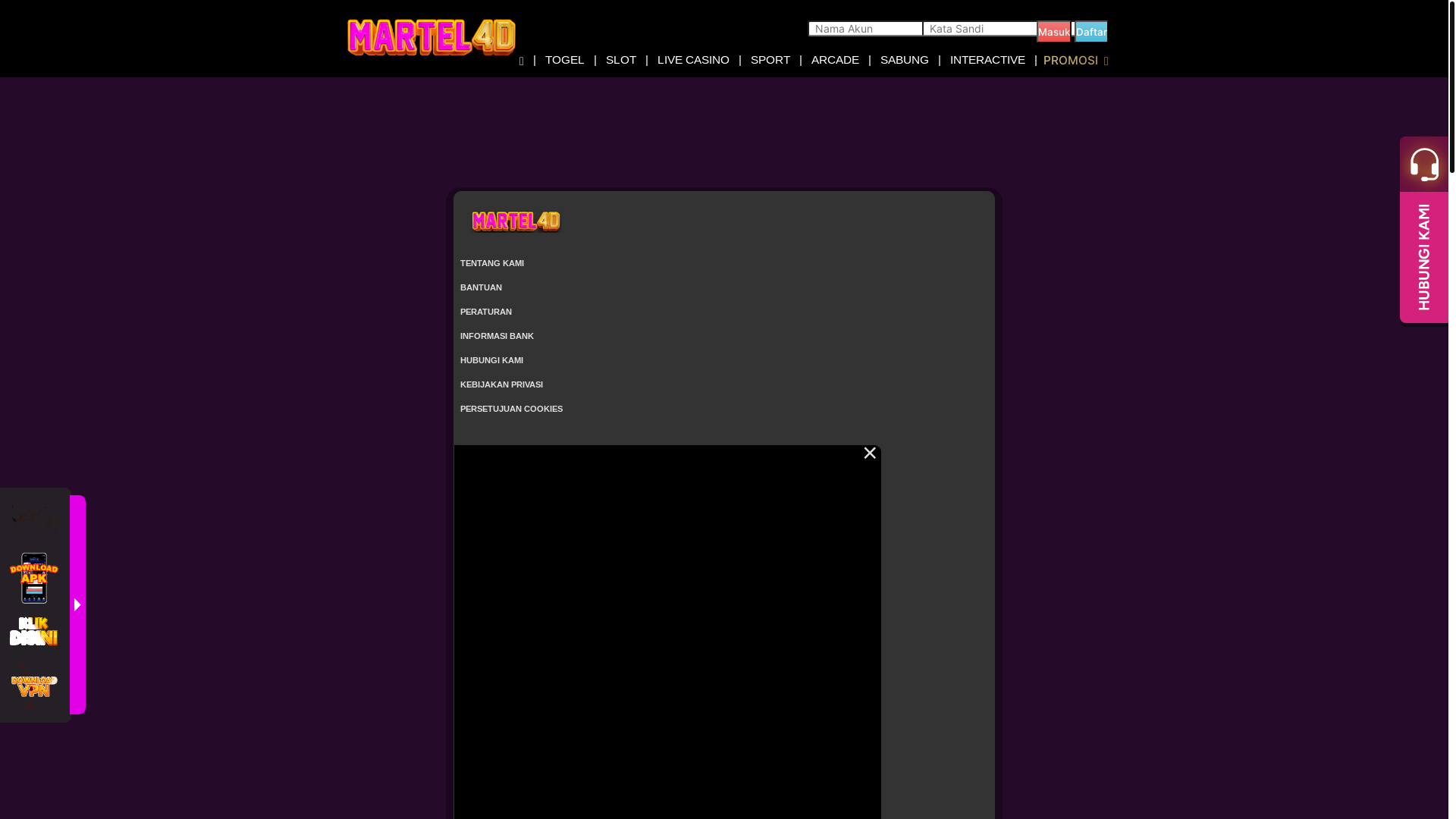 website screenshot of https://gacormartel4d.site/
