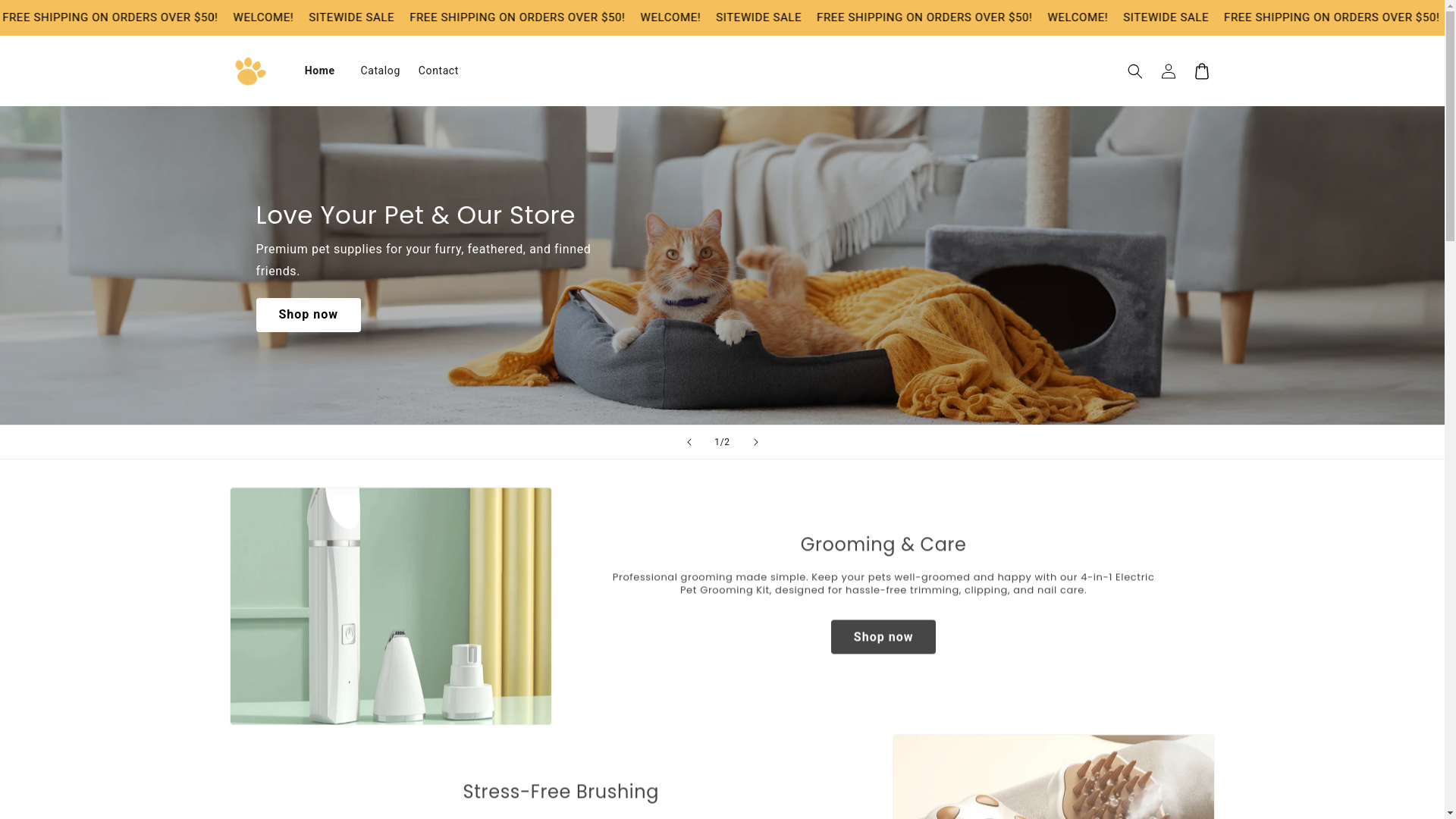 website screenshot of https://pupandpuressentials.store/