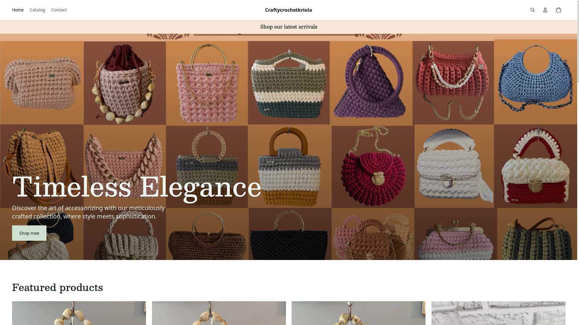 website screenshot of https://craftycrochetkriola.com/