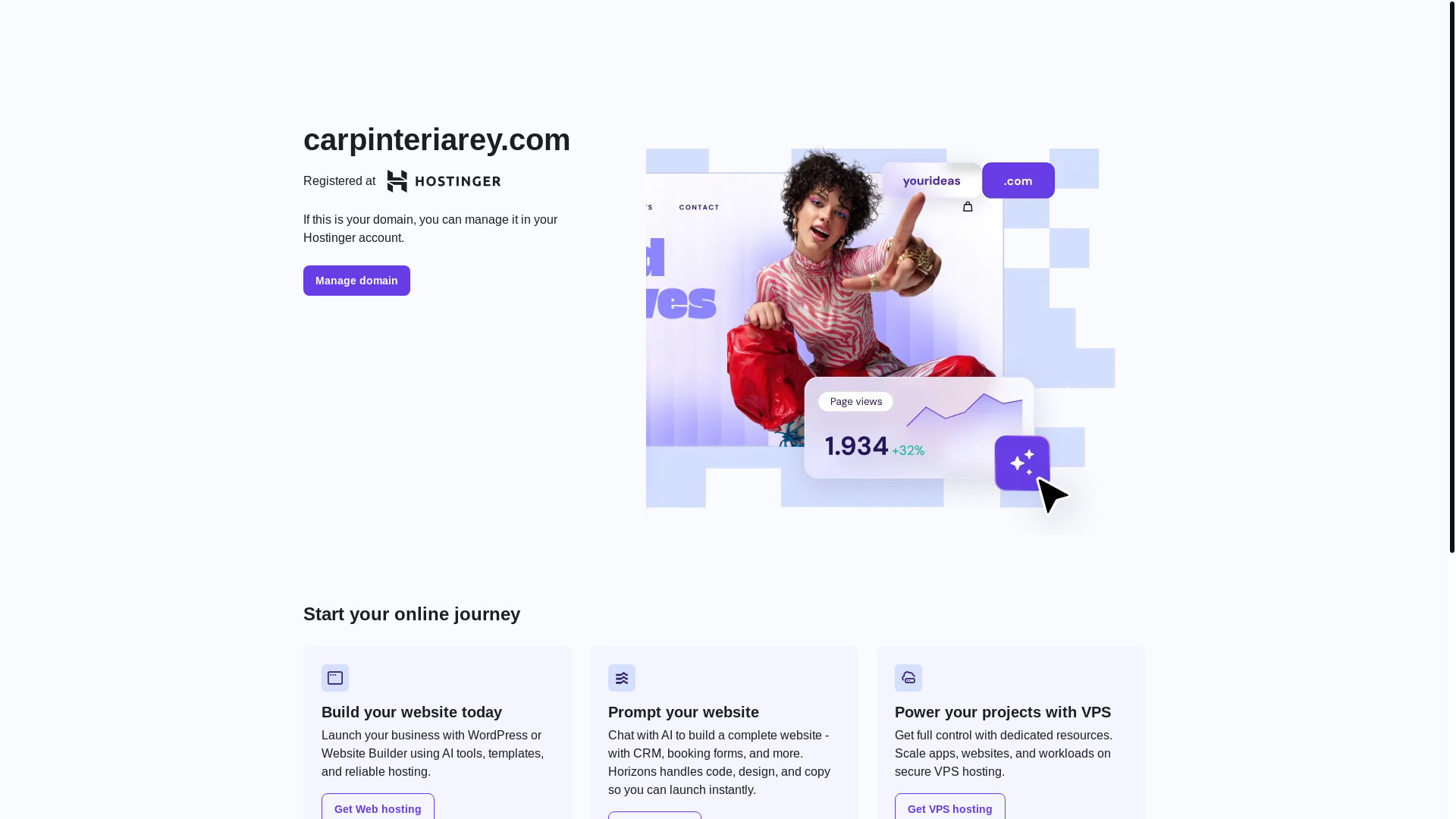 website screenshot of https://carpinteriarey.com/