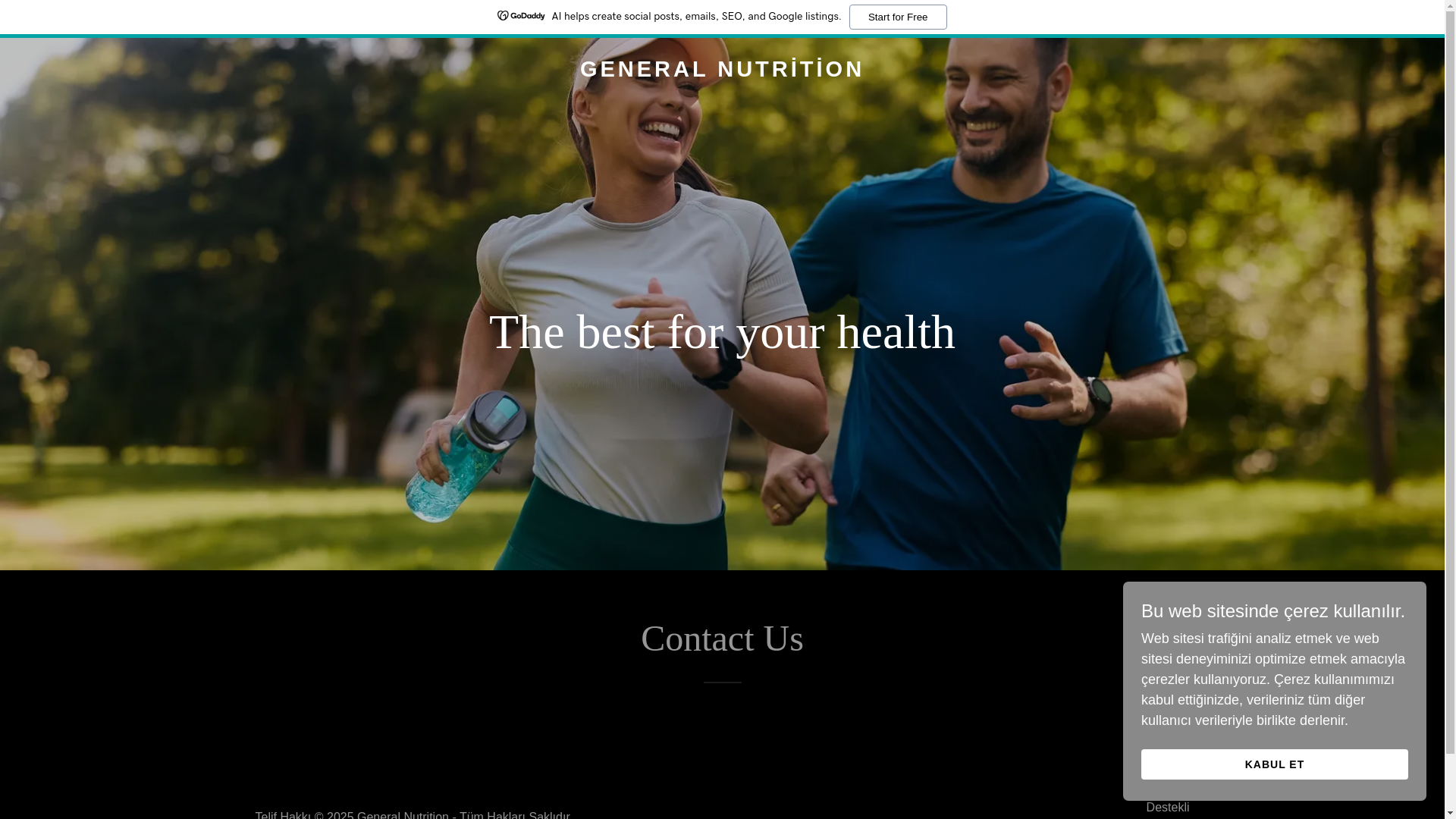 website screenshot of https://generalnutrition.fit/