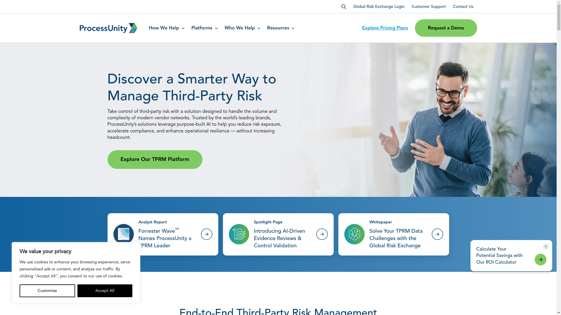 website screenshot of https://mike.chatzopoulos@processunity.com/