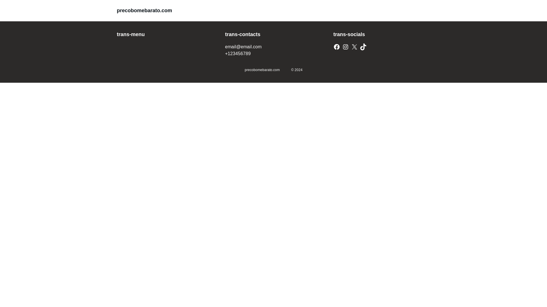 website screenshot of https://precobomebarato.com/