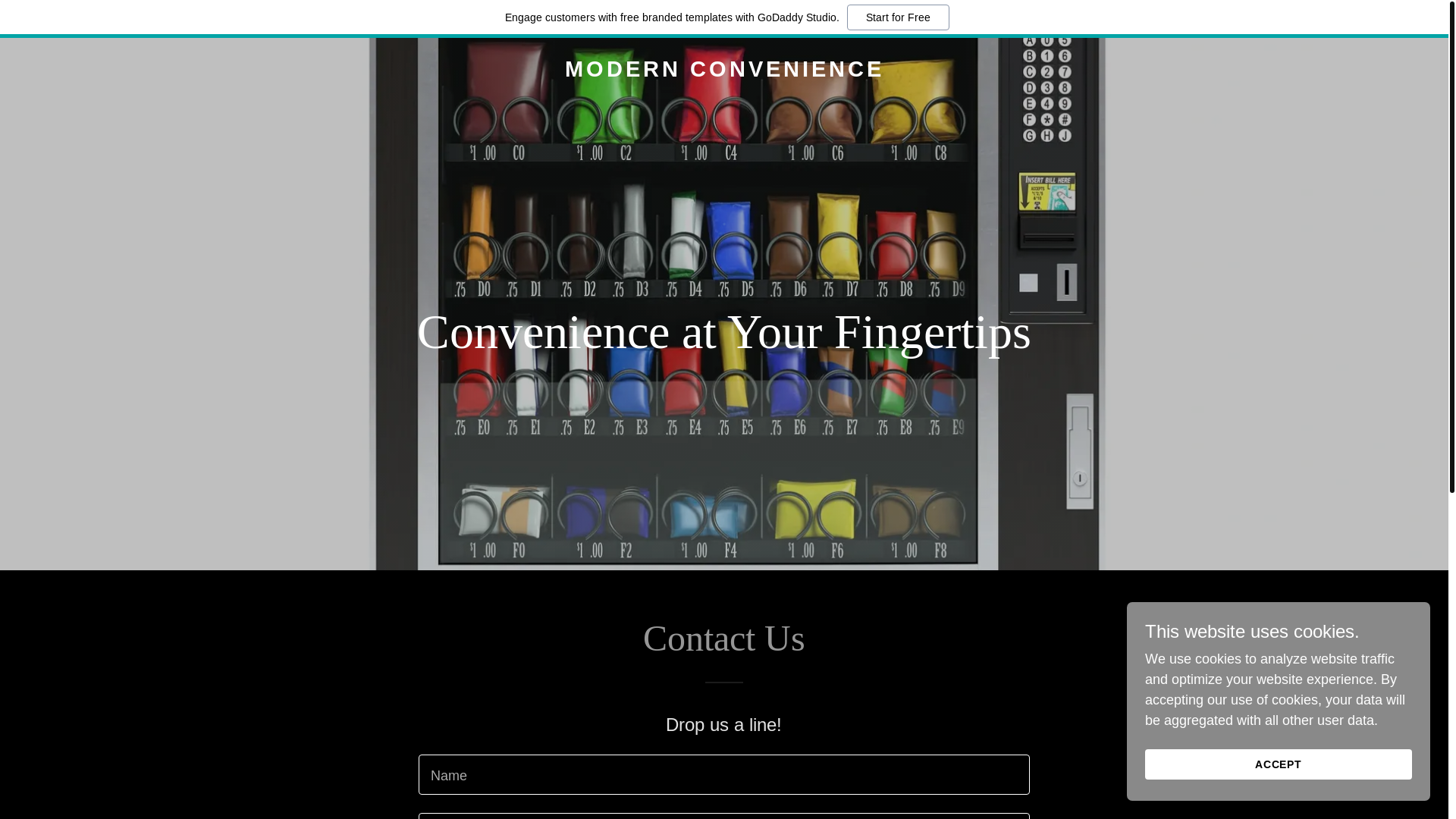 website screenshot of https://getmodernconvenience.com/
