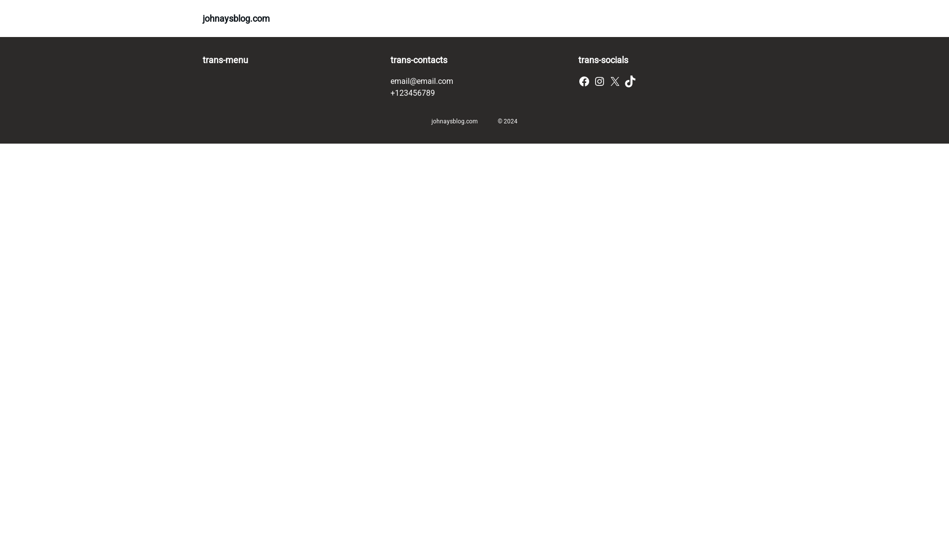website screenshot of https://johnaysblog.com/