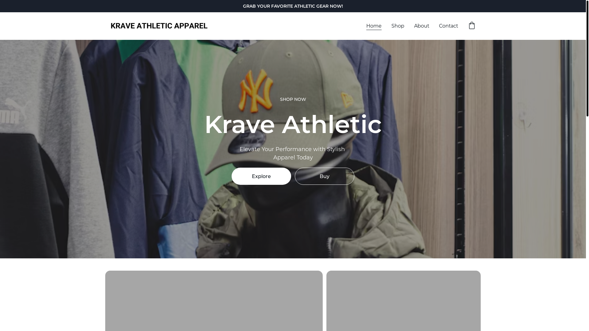 website screenshot of https://kraveathleticapparel.com/
