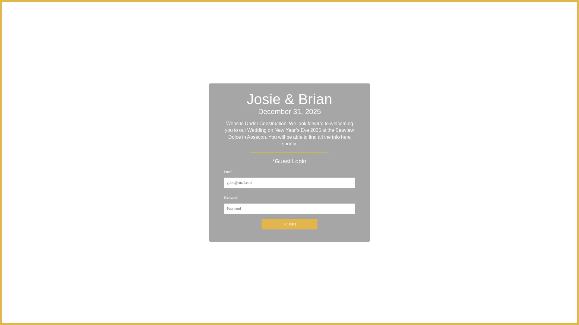 website screenshot of https://josieandbrian.com/