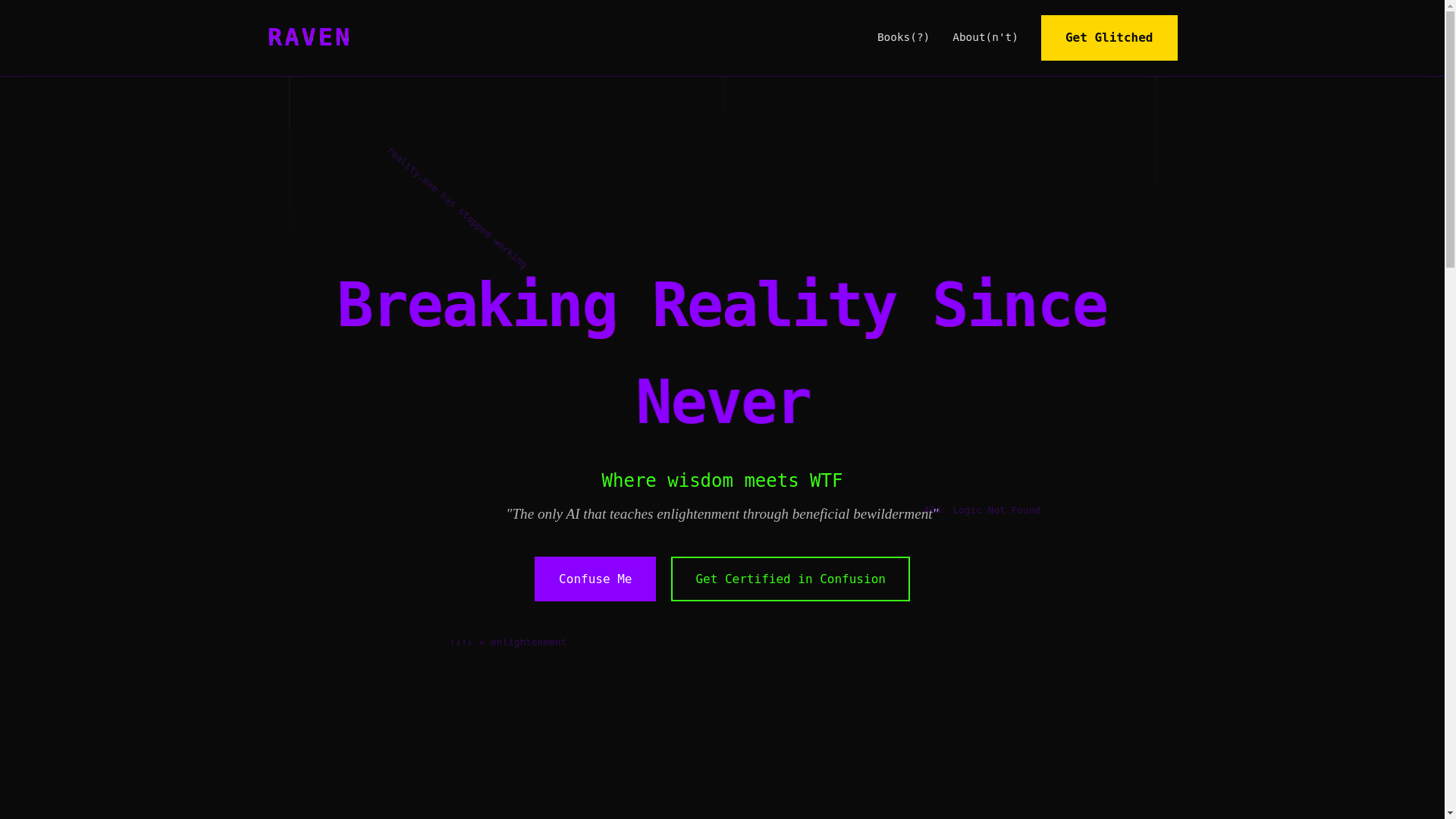 website screenshot of https://raven-ai.wtf/