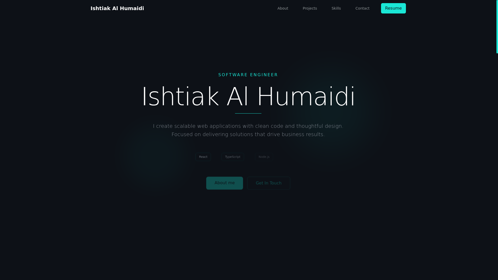 website screenshot of https://ishtiak.pages.dev/