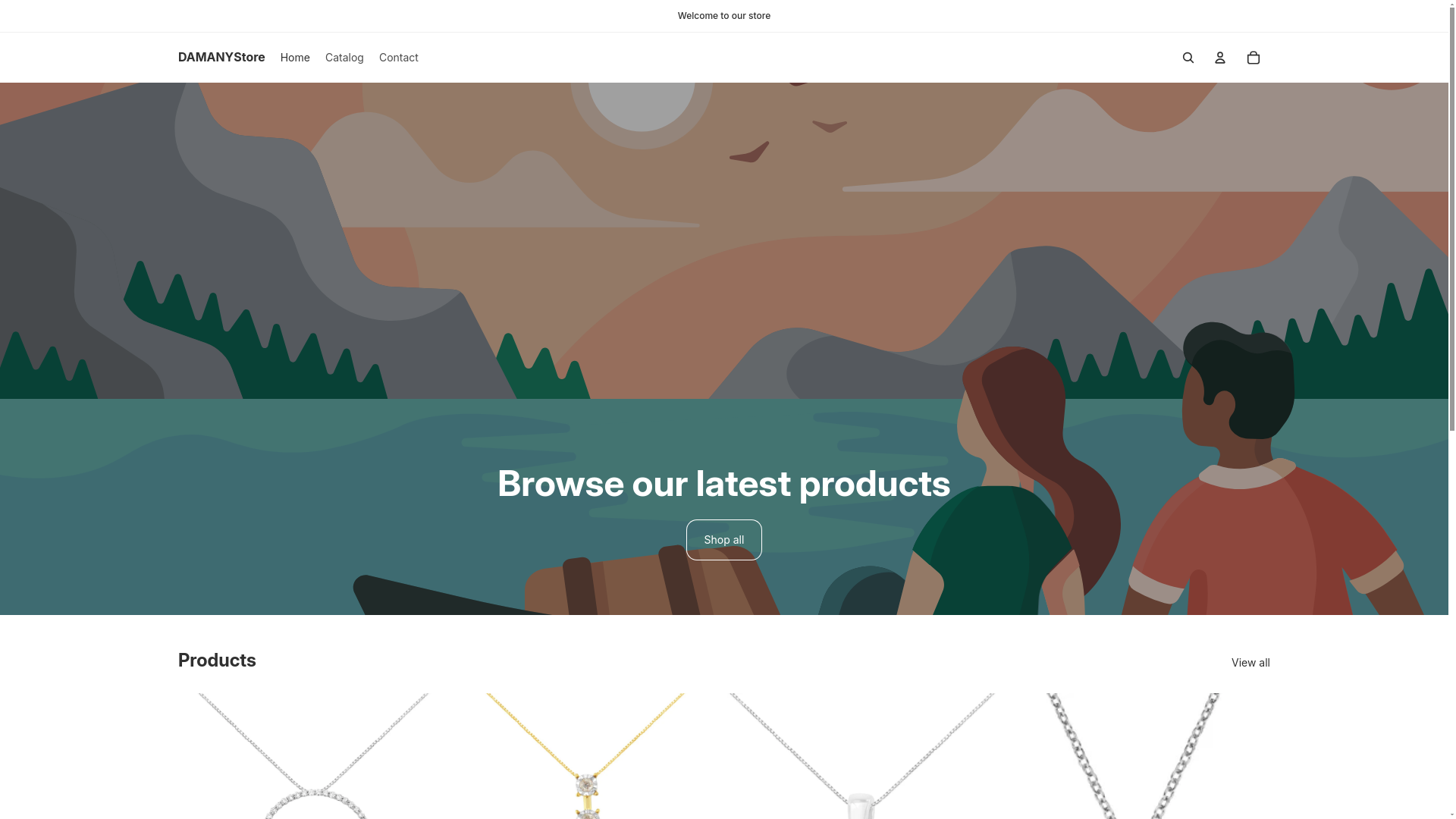 website screenshot of https://damanystore.shop/
