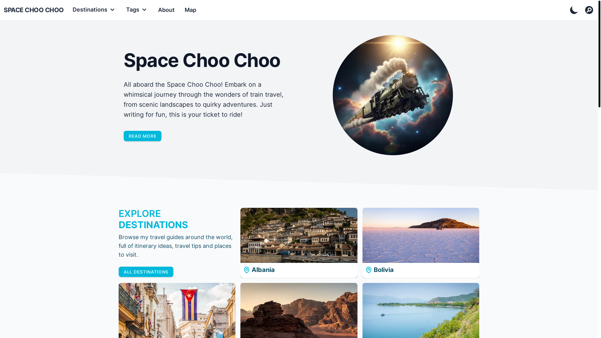 website screenshot of https://travelfeed-spacechoochoo-758295.pages.dev/