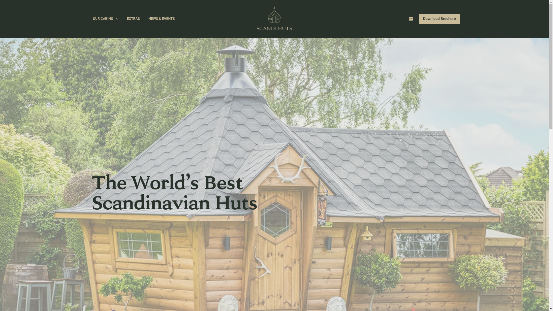 website screenshot of https://scandihuts.co.uk/