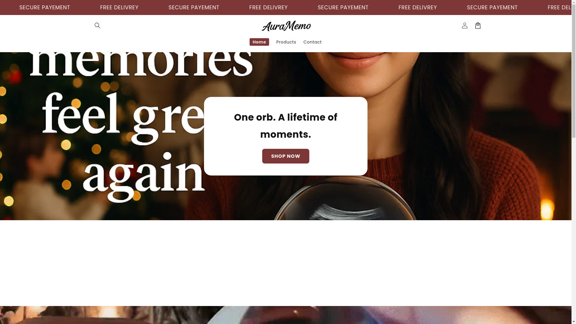 website screenshot of https://auramemo.shop/