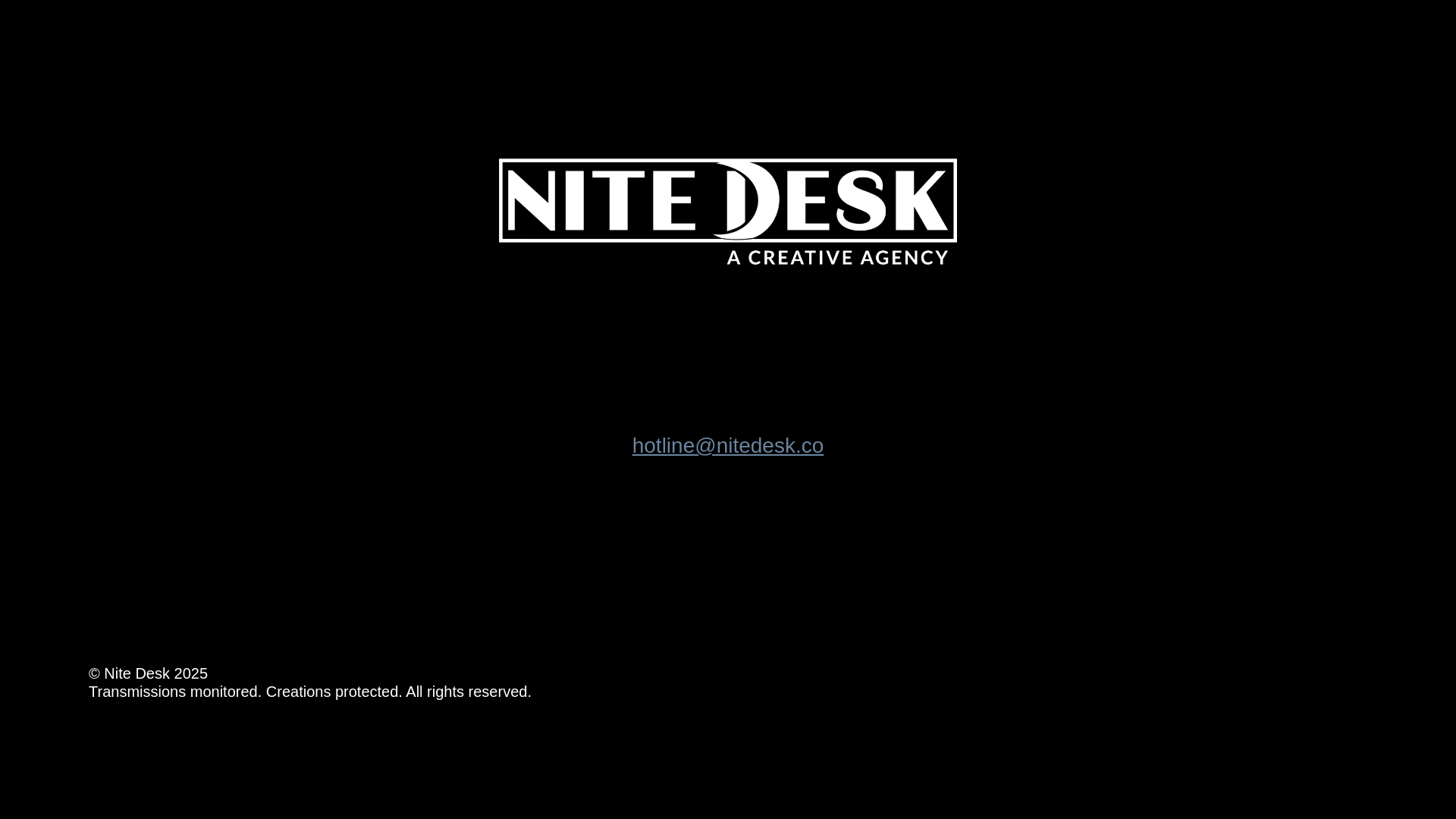 website screenshot of https://nitedesk.co/