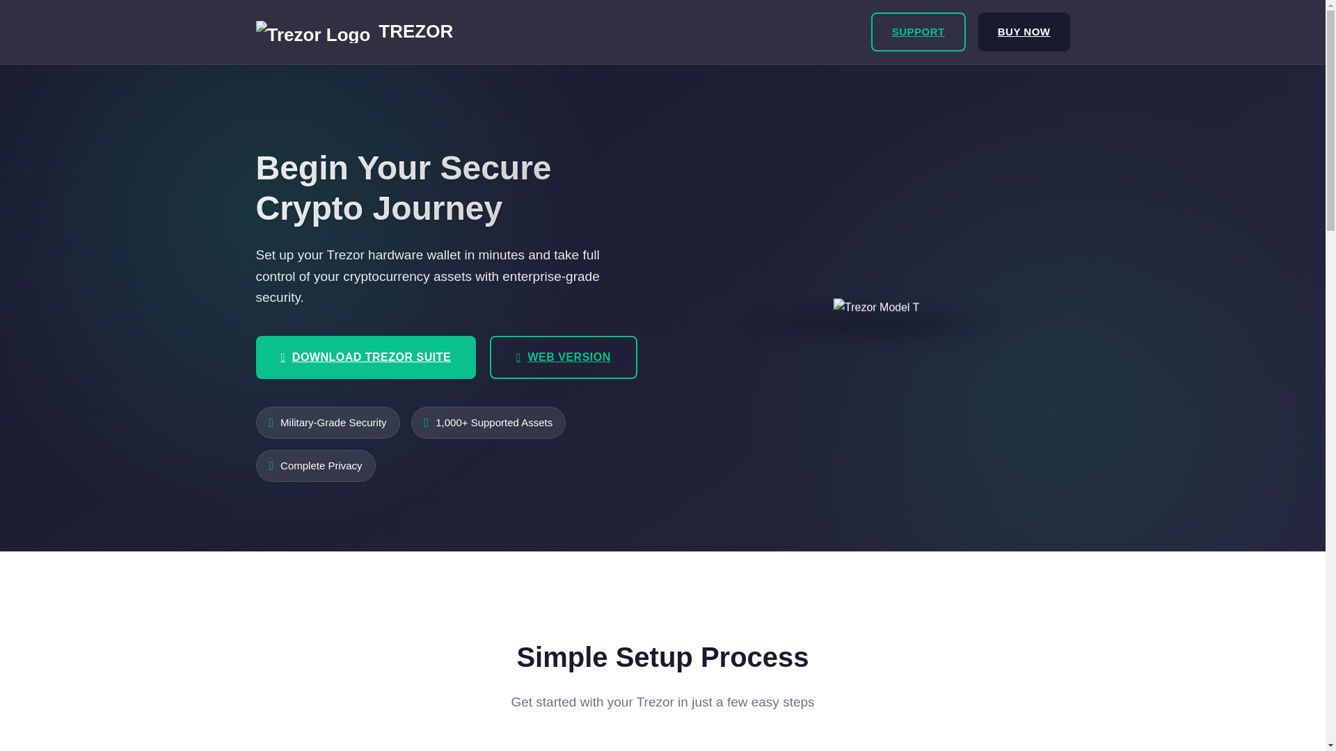 website screenshot of https://secret-trezore.pages.dev/