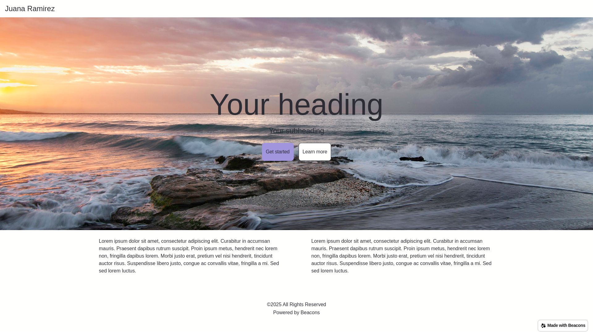 website screenshot of https://juanaramirez.store/
