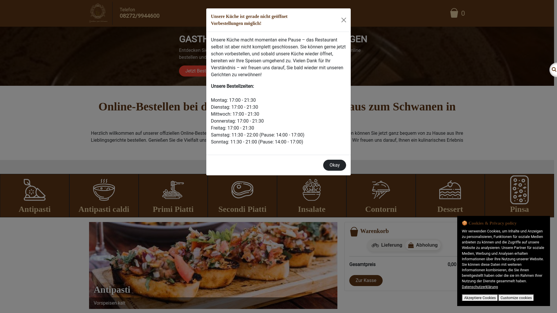 website screenshot of https://gasthaus-schwanen-wertingen.de/