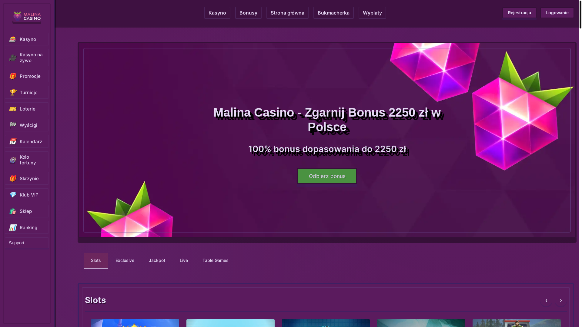 website screenshot of https://malina-kasyno-net-pl.pages.dev/