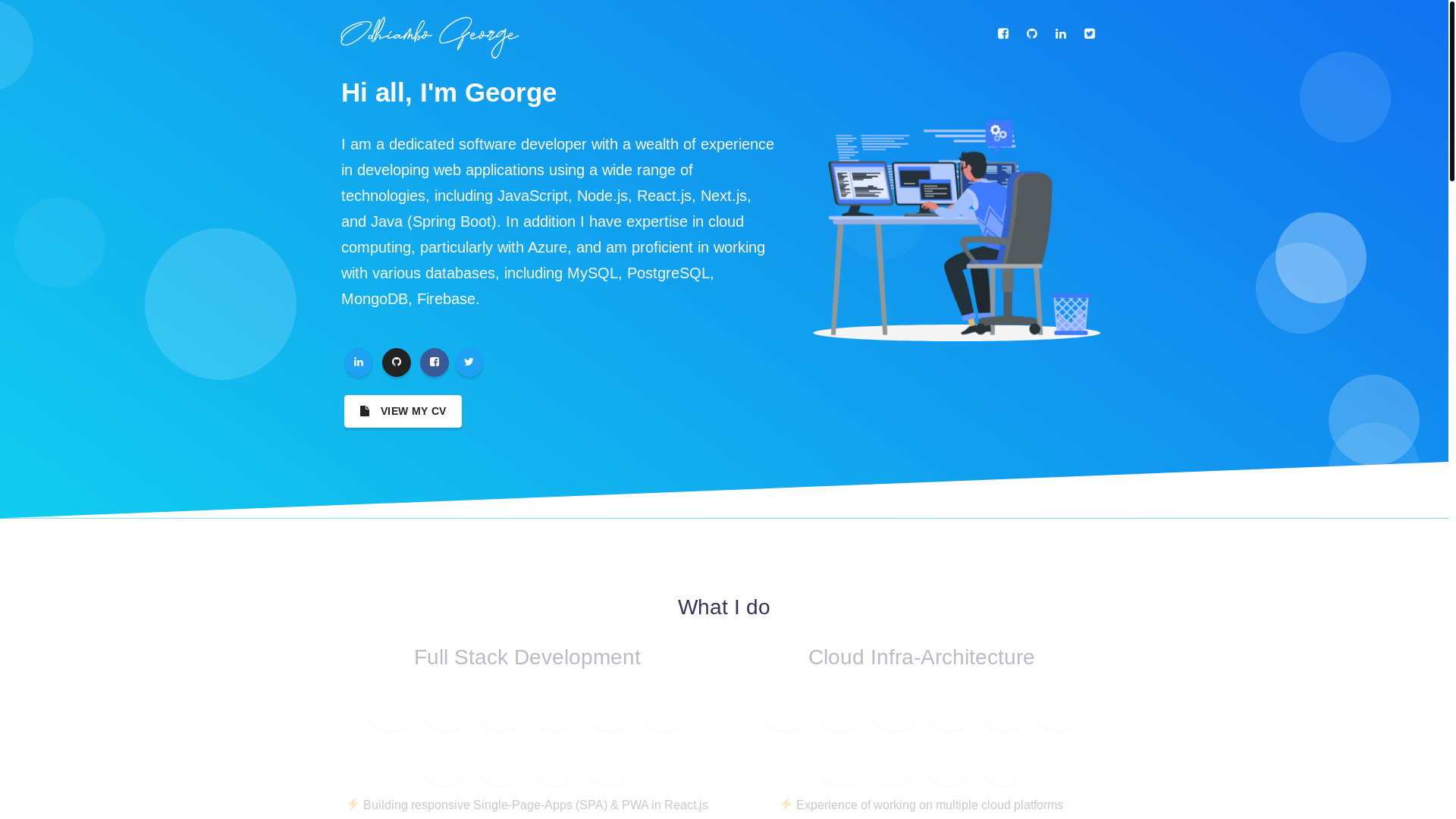 website screenshot of https://georgesamuel.co.ke/