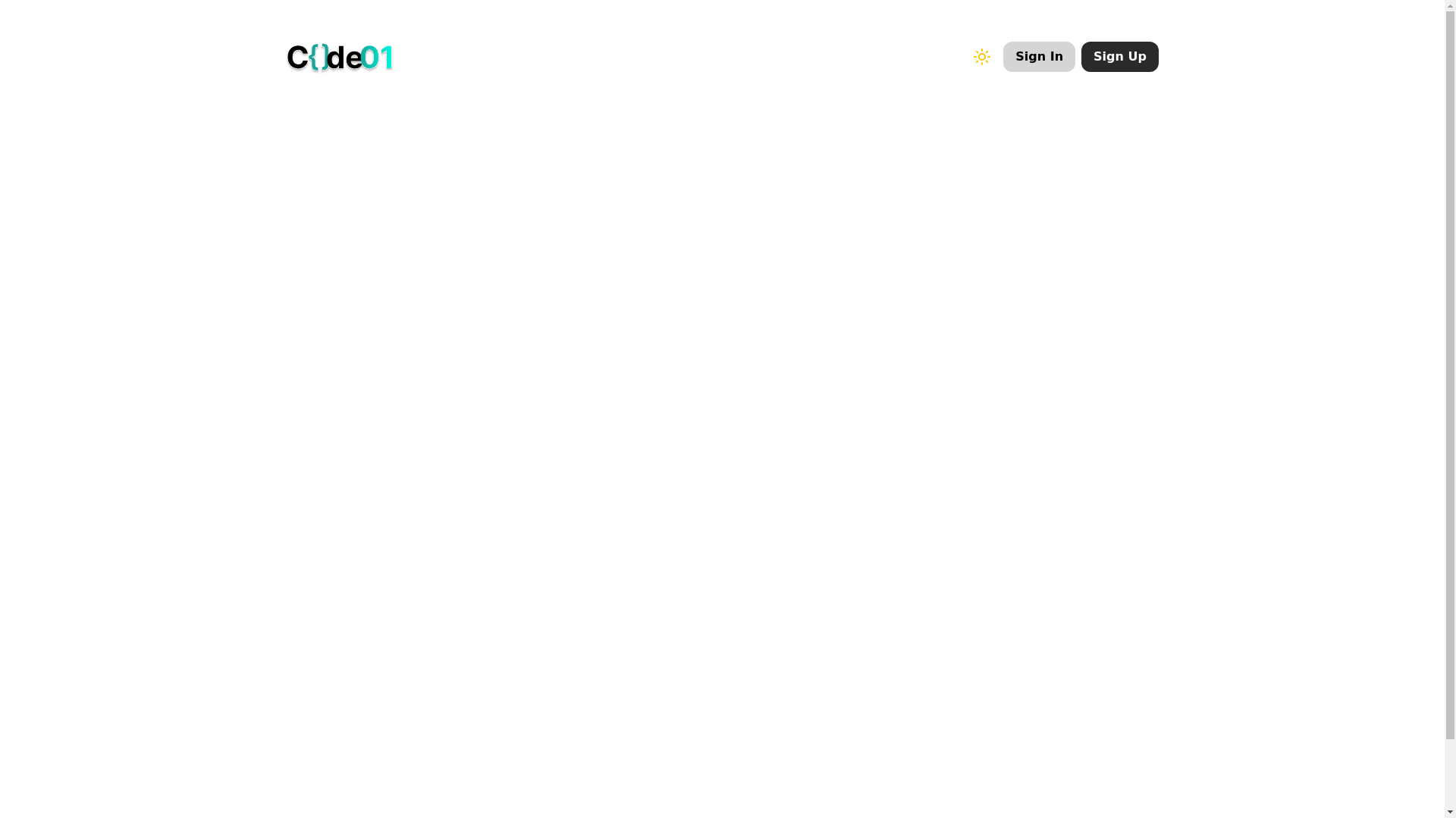 website screenshot of https://code01.kr/