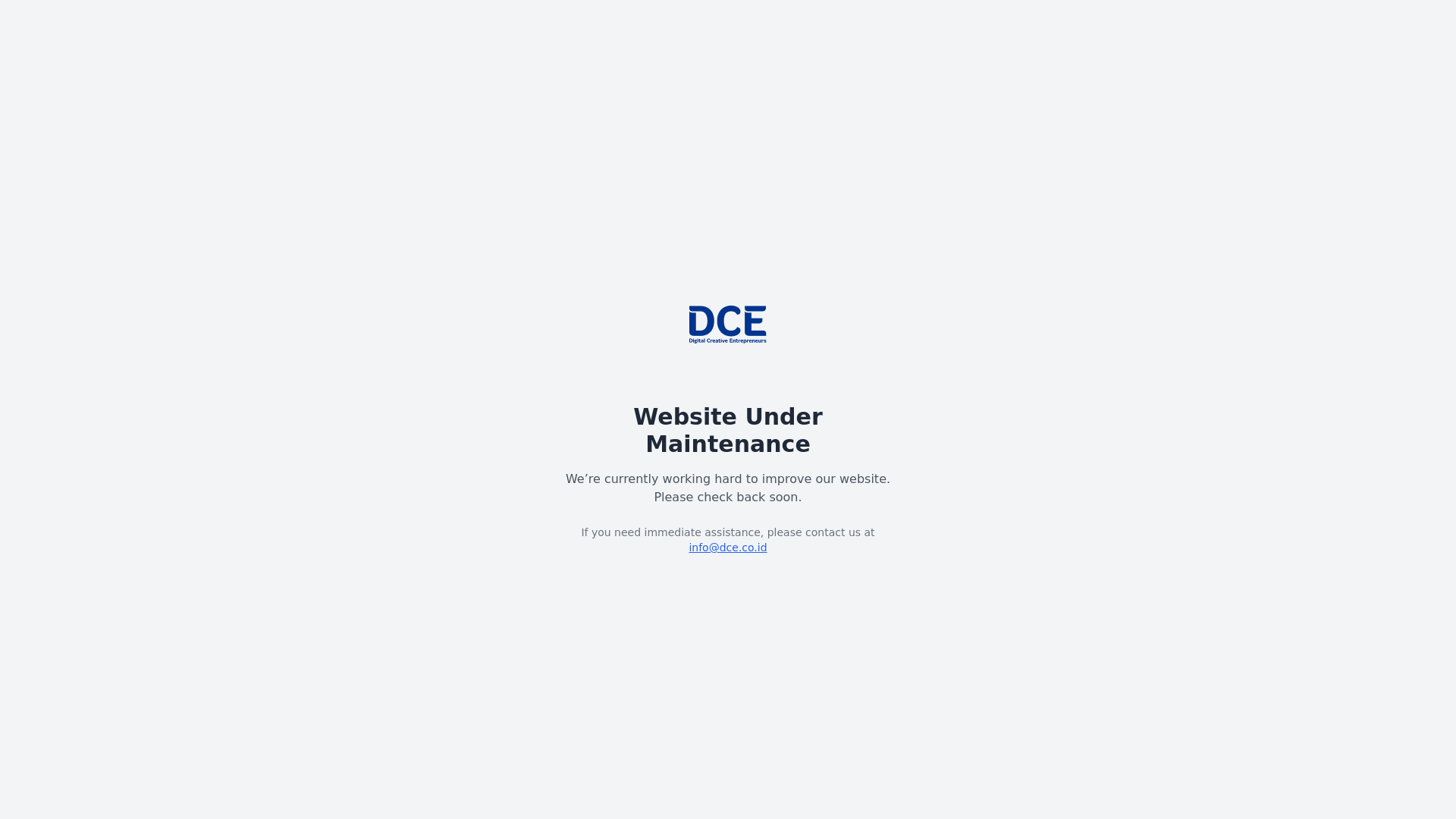 website screenshot of https://dce-maintenance.pages.dev/