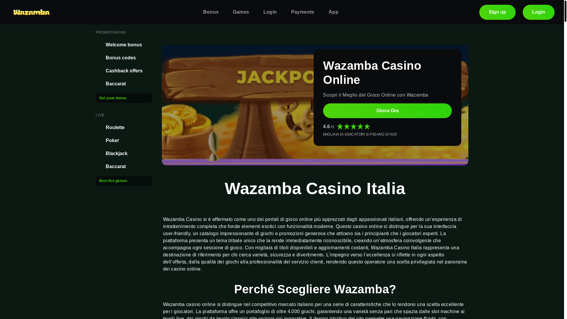 website screenshot of https://wazambacasinoitalia-com-alj.pages.dev/