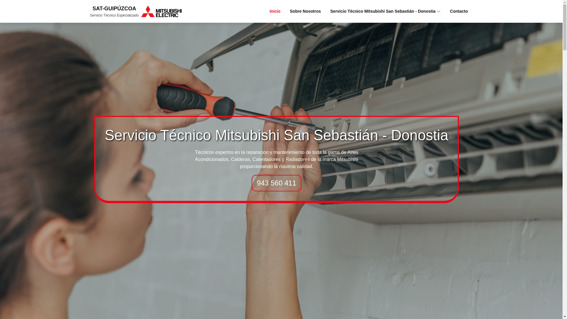 website screenshot of https://serviciotecnicoguipuzcoa-mitsat.com.es/