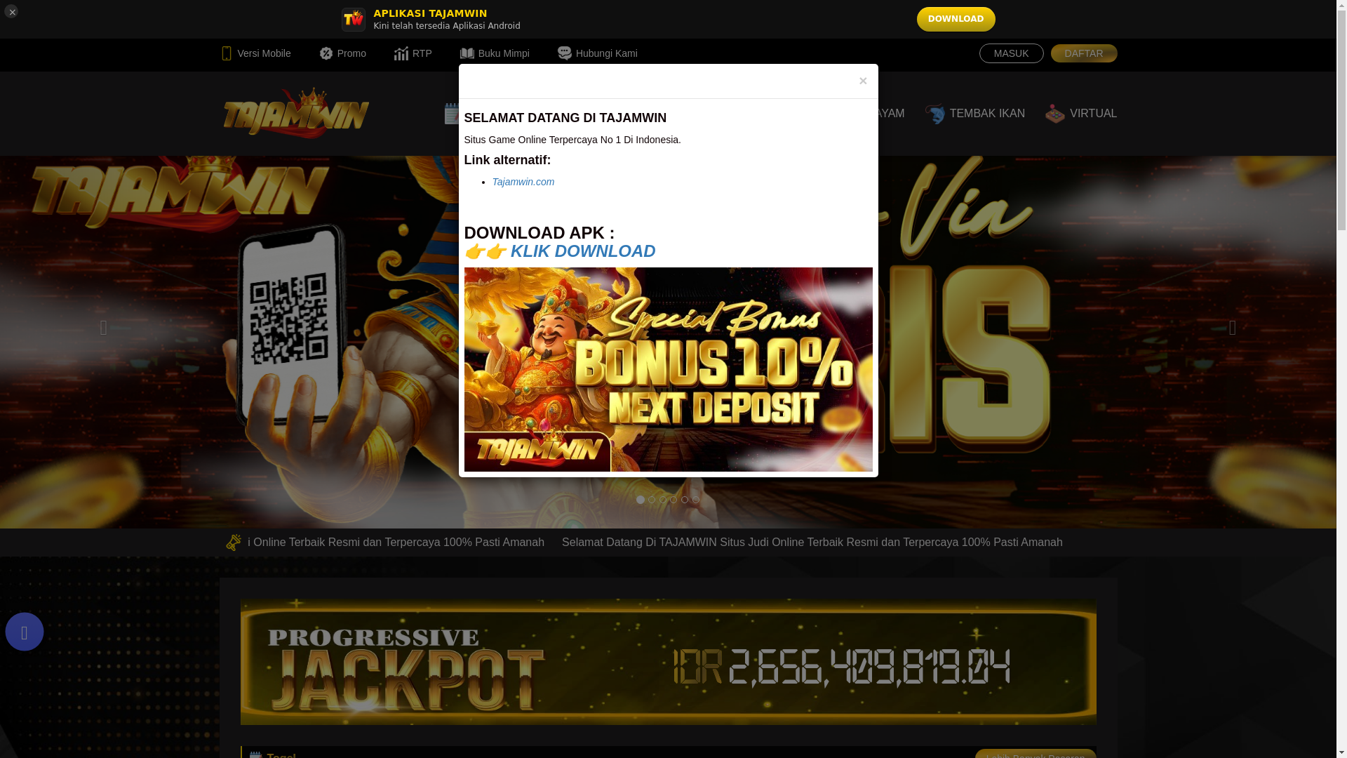 website screenshot of https://tajamwindihati.site/
