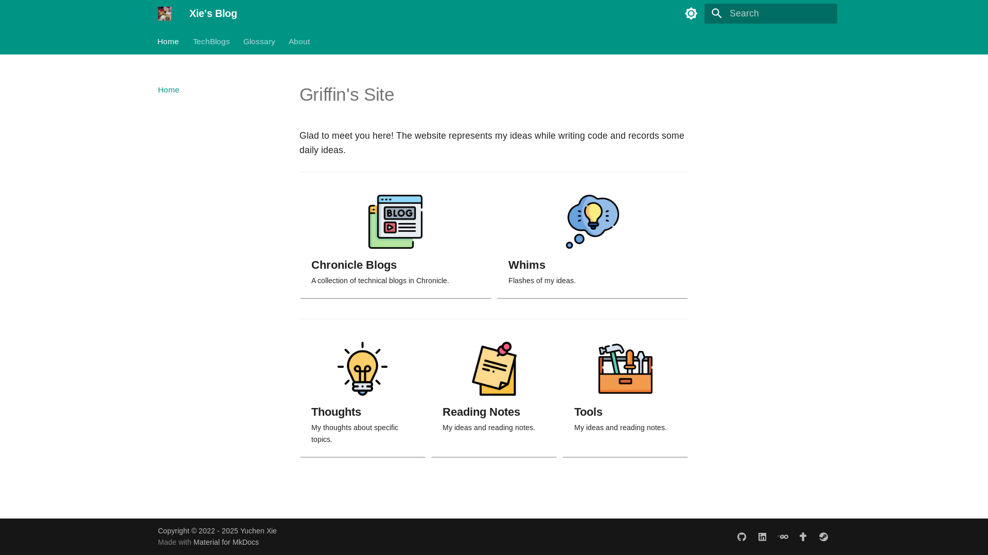 website screenshot of https://yuchenx.pages.dev/