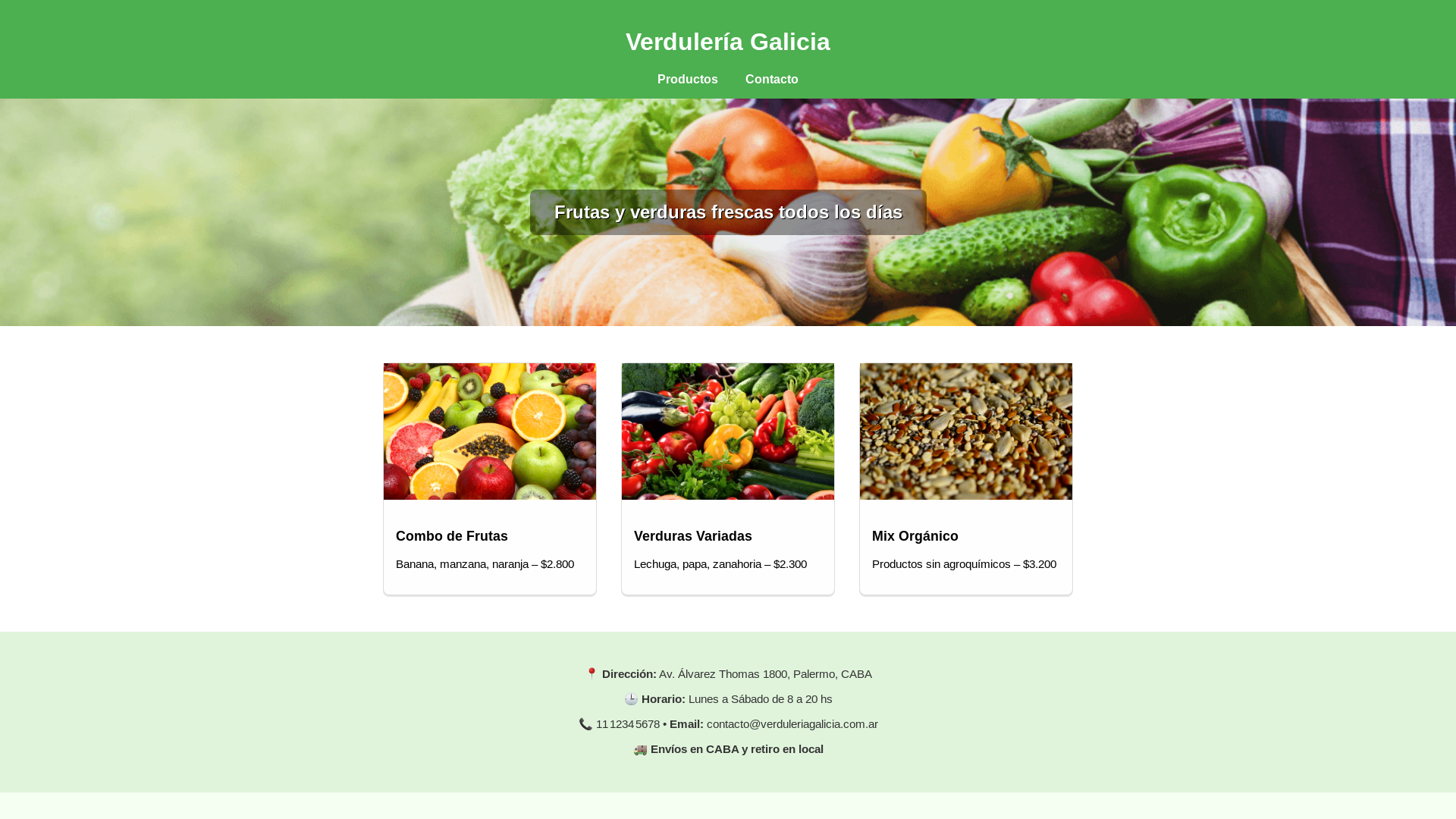 website screenshot of https://verduleriagalicia.fun/